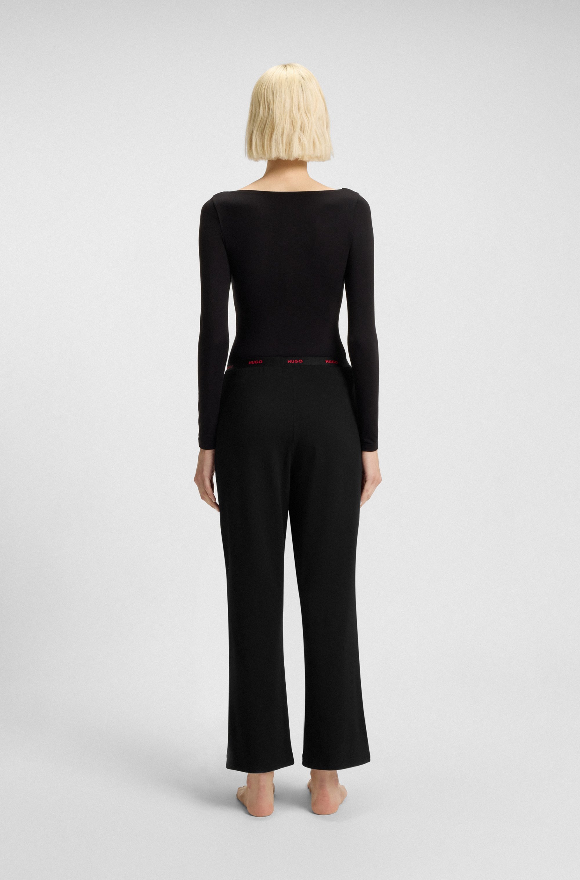 HUGO Underwear Pyjamahose »ID«  Sichtbarer Elastikbund, gerades Bein