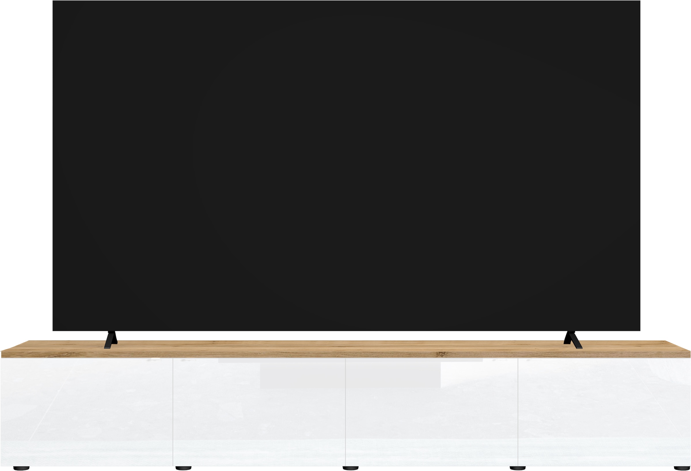 Home affaire Lowboard »Easy, 245 cm breit, 47 cm tief, 4 Türen, Top 22 mm stark, Mediaboard« Modernes Lowboard für bis zu 98-Zoll-TV – perfekt für die WM