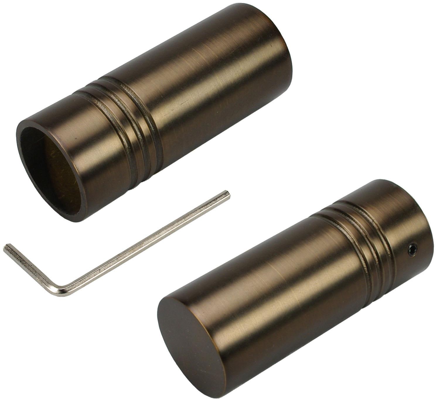 Liedeco Tringle à rideaux »CELZYLIN01SG2L« Ø 25 mm 2 läufig-läufig Fixmass 2-läufig im Fixmass Ø 25/20 mm