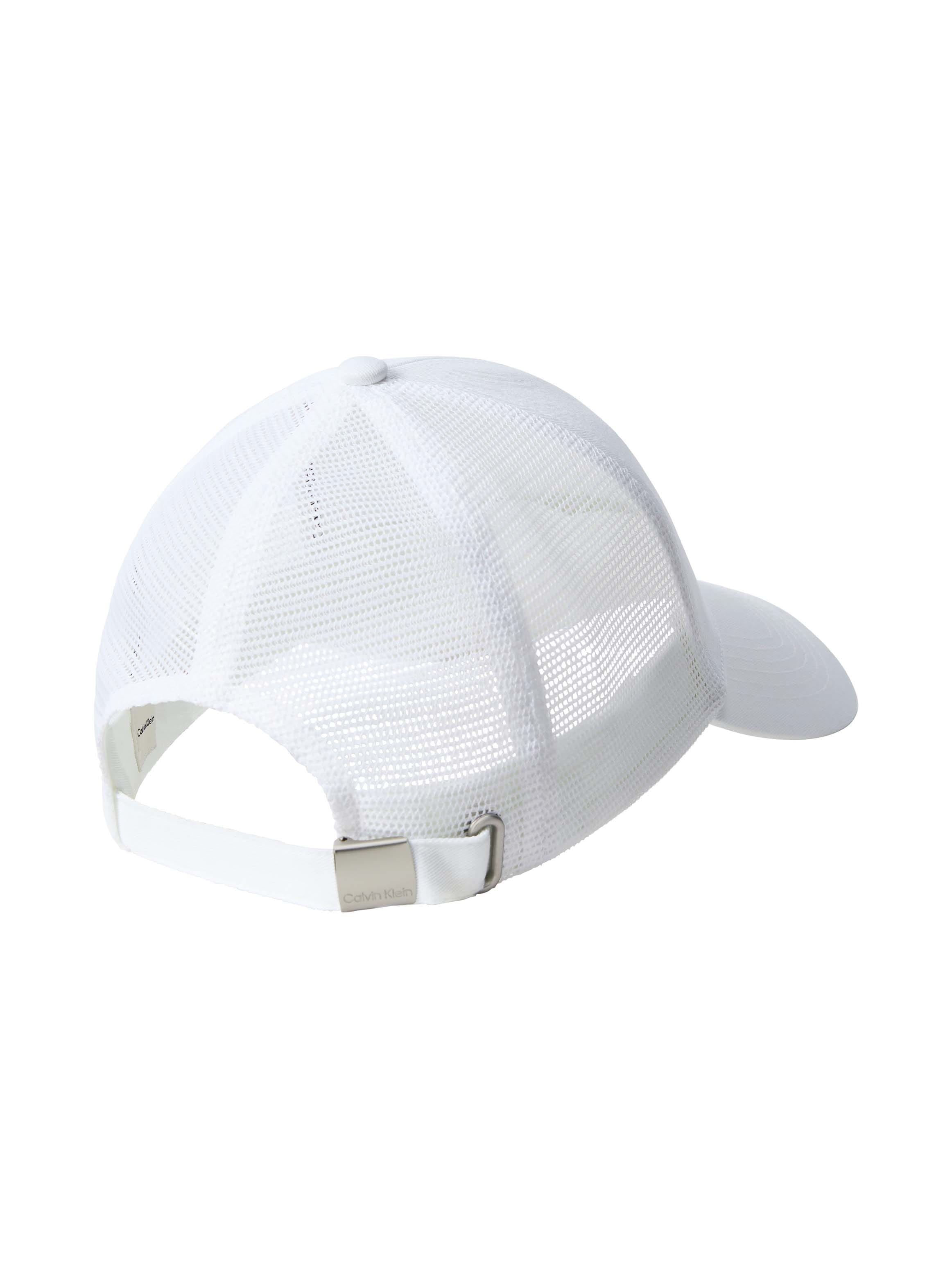 Calvin Klein Jeans Trucker Cap »MONOLOGO WOVEN PATCH TRUCKER« Netzeinsatz, Grösse individuell verstellbar