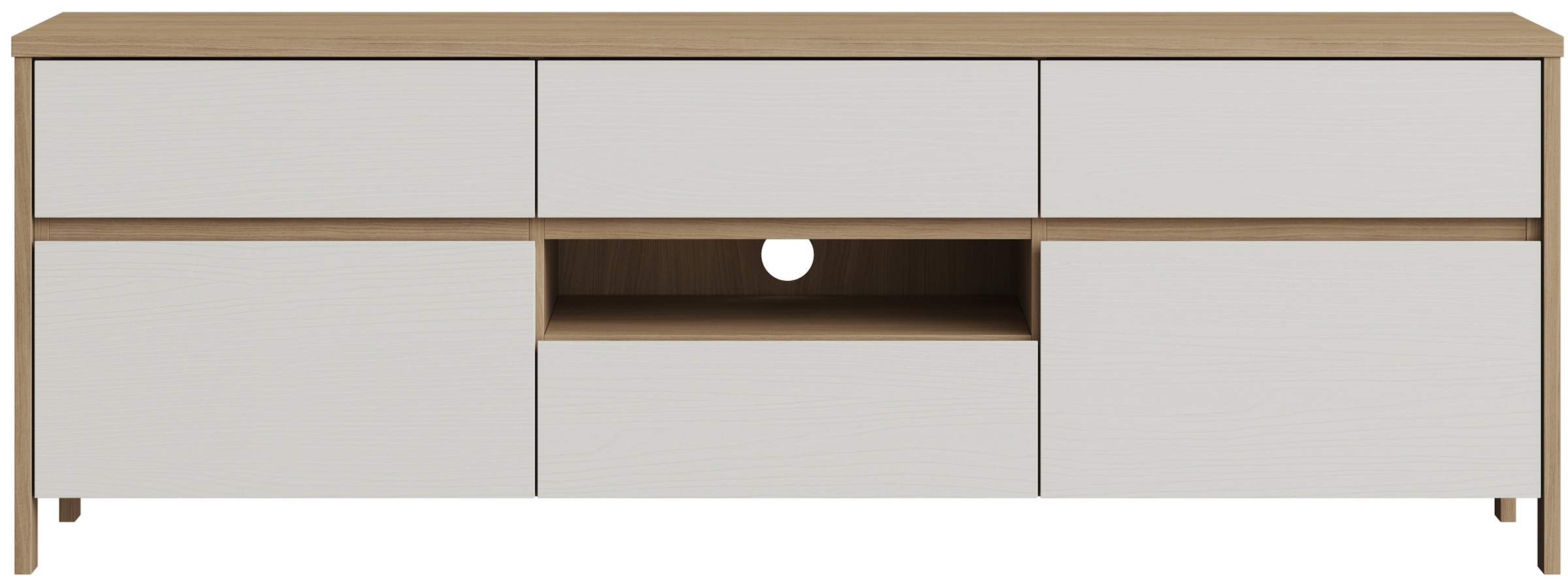 Home affaire TV-Schrank »Stranda, moderner TV-Unterschrank, Kommode im Scandi-Style, Lowboard« Rahmenoptik, ausreichend Stauraum, vielseitig einsetzbar, 164 cm breit