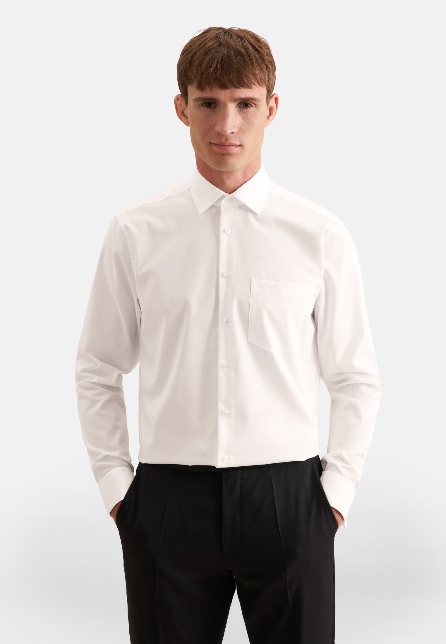 seidensticker Chemise d'affaires »Schwarze Rose« col Kent uni Regular 1/1