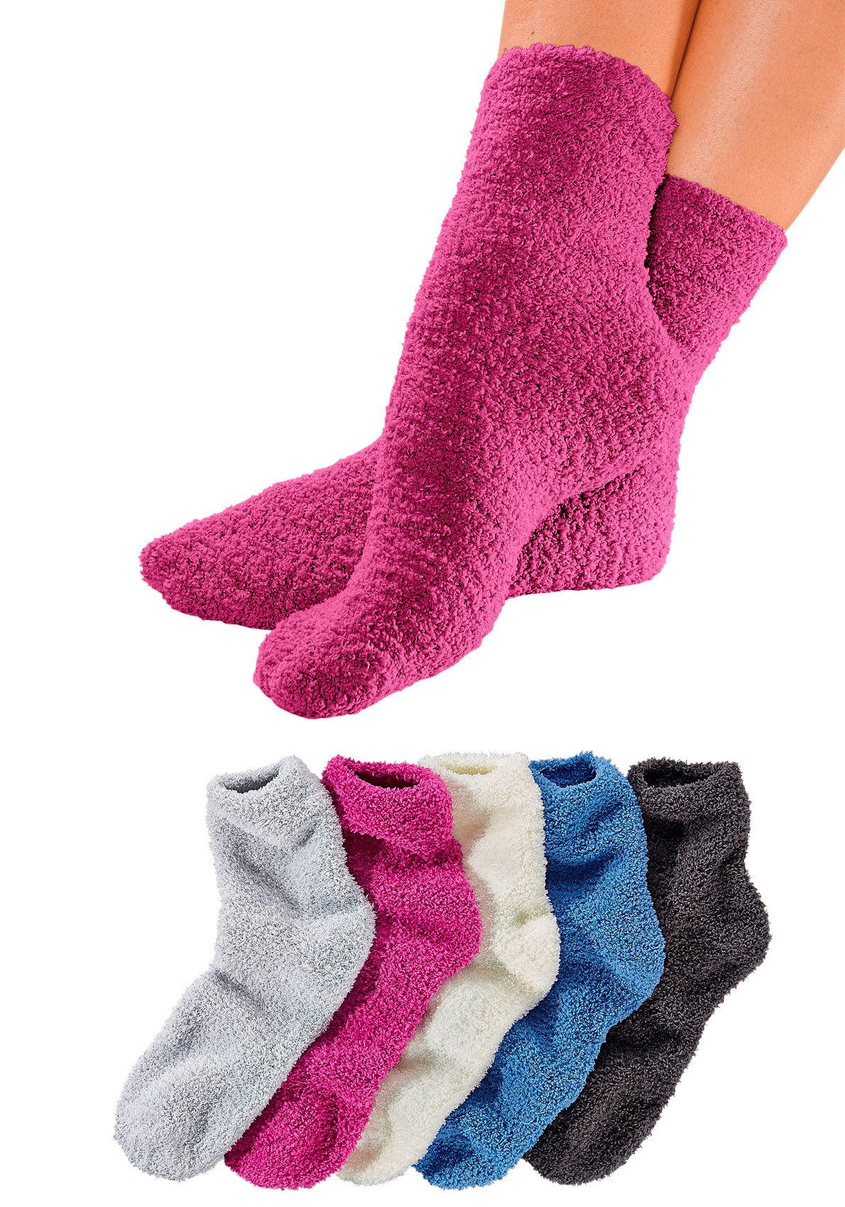 Lavana Chaussettes douillettes Packung, 5 cuis tlg. ideal als Bettsocken