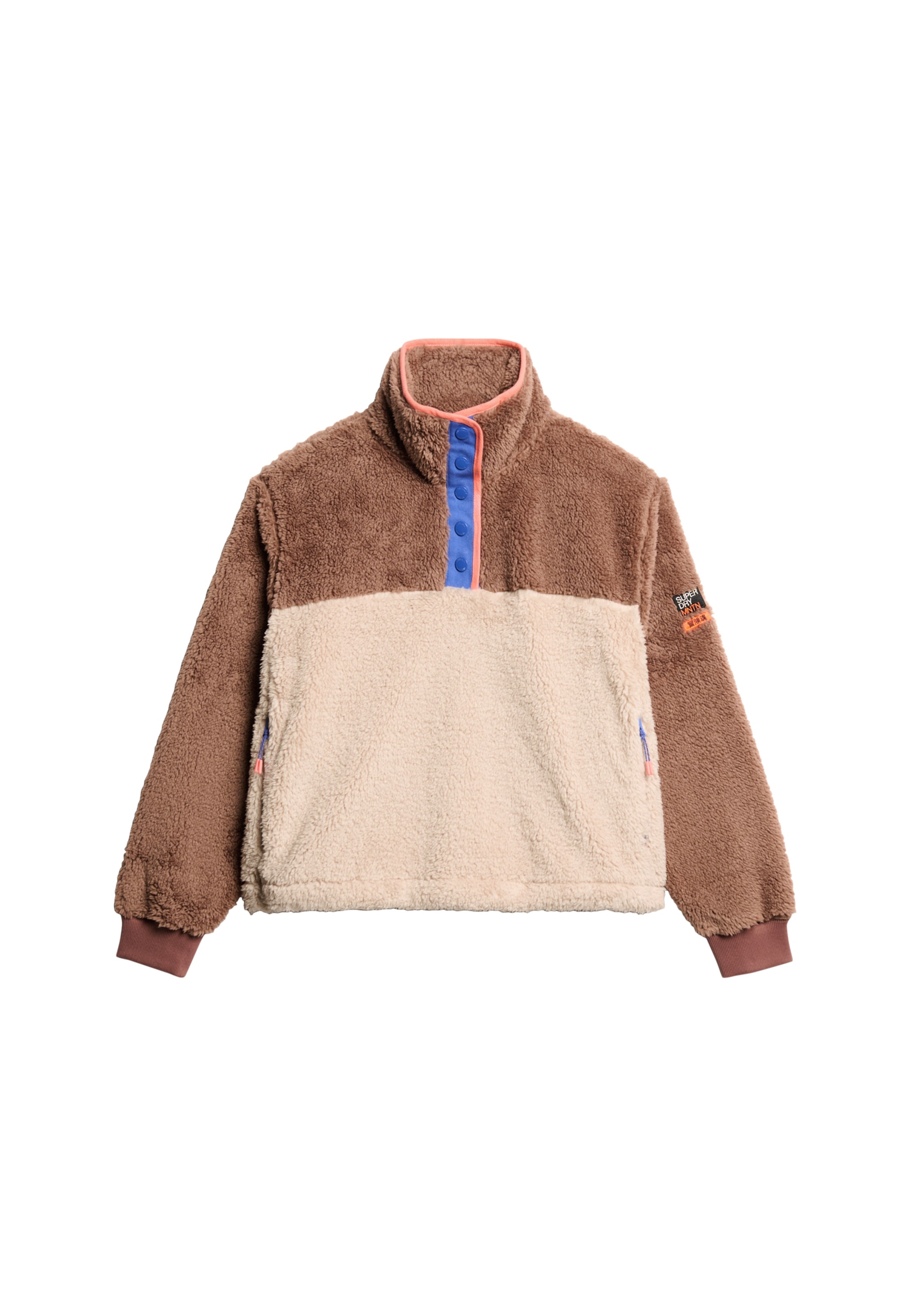 Superdry Sweatshirt »SUPER SOFT MASH UP HALF ZIP«, Kunstfaser, oversize
