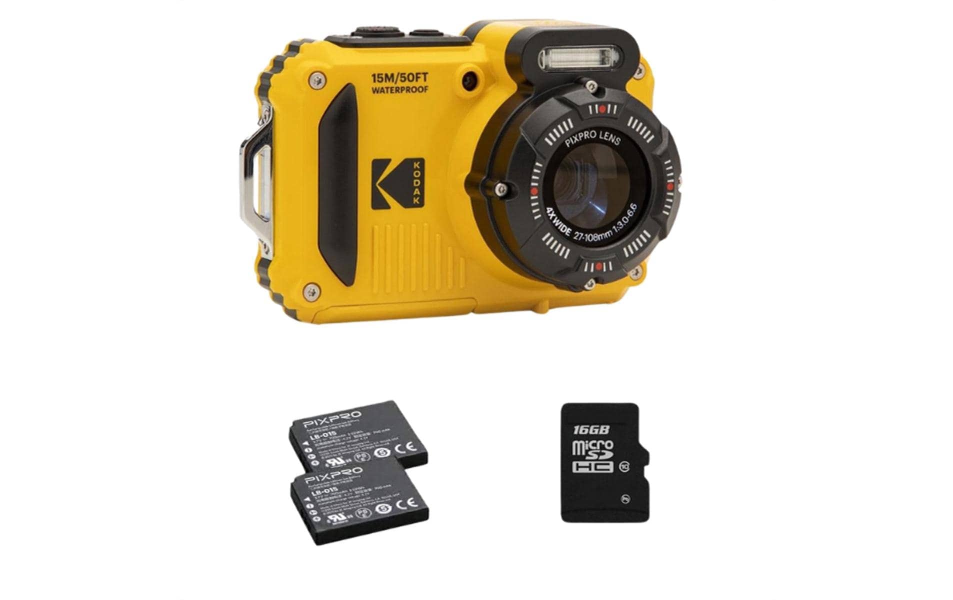 Kodak Appareil photo compact »PixPro WPZ2 Kit« , 16,35 , 4 fach fach x opt. Zoom