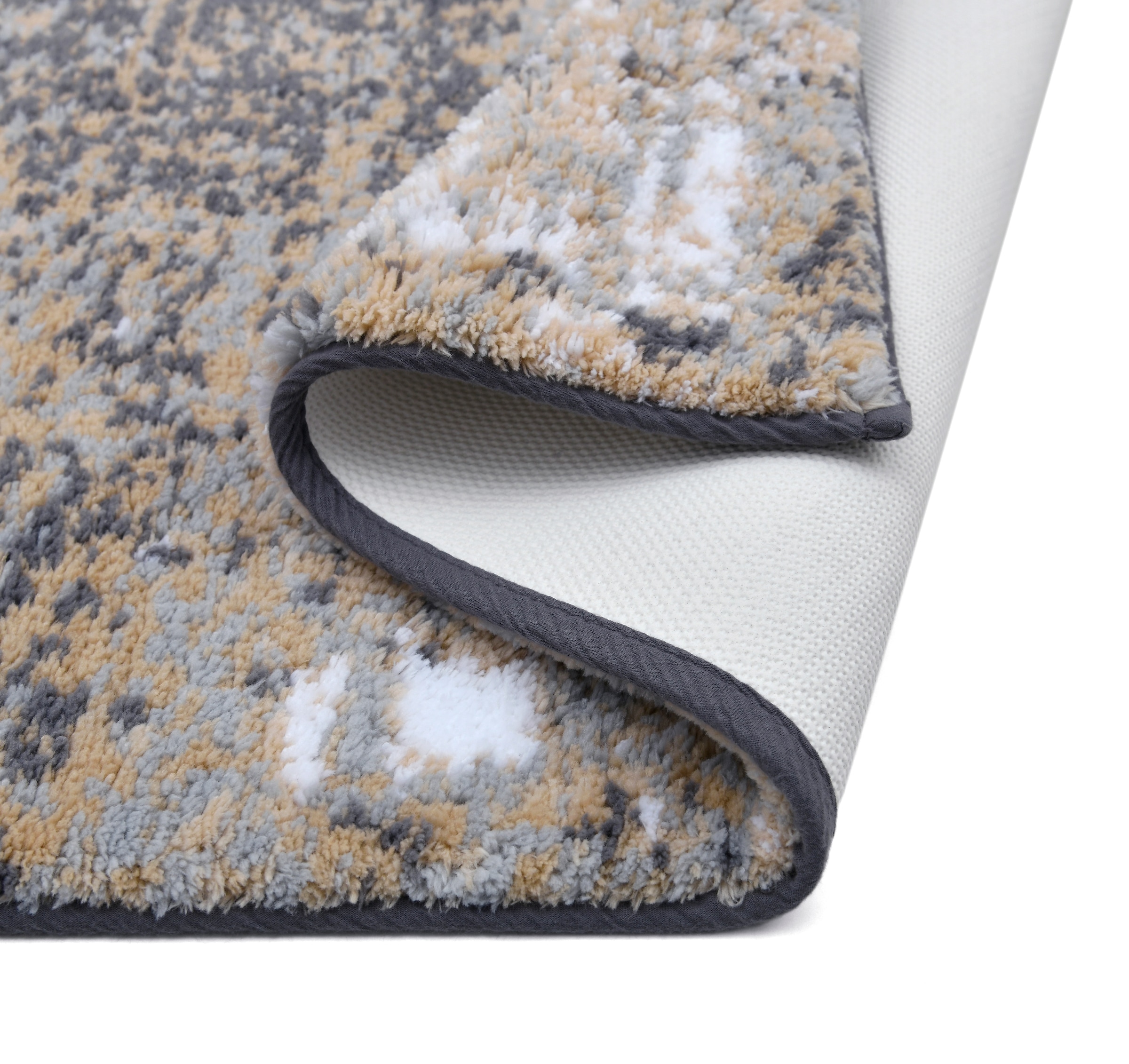 GOODproduct Tapis de bain »Hamsa, Badvorleger, Badezimmer Teppich, Duschvorleger« Höhe 15 mm revêtement antidérapant Séchage rapide | compatible chauffage au sol tapis de bain, style vintage, effet relief