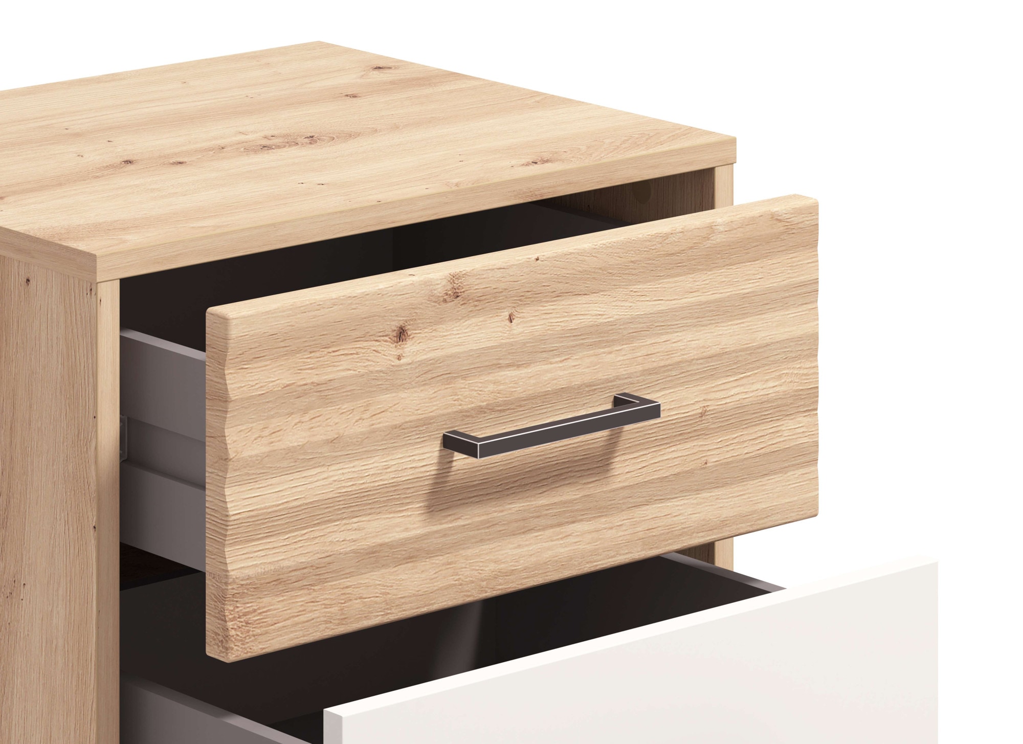 INOSIGN Nachtkommode »Modena Nachtschrank Nachttisch mit 2 oder 3 Schubladen« FSC®-Zerifiziert  Trendfarbe cashmere, ideal für kleine Räume