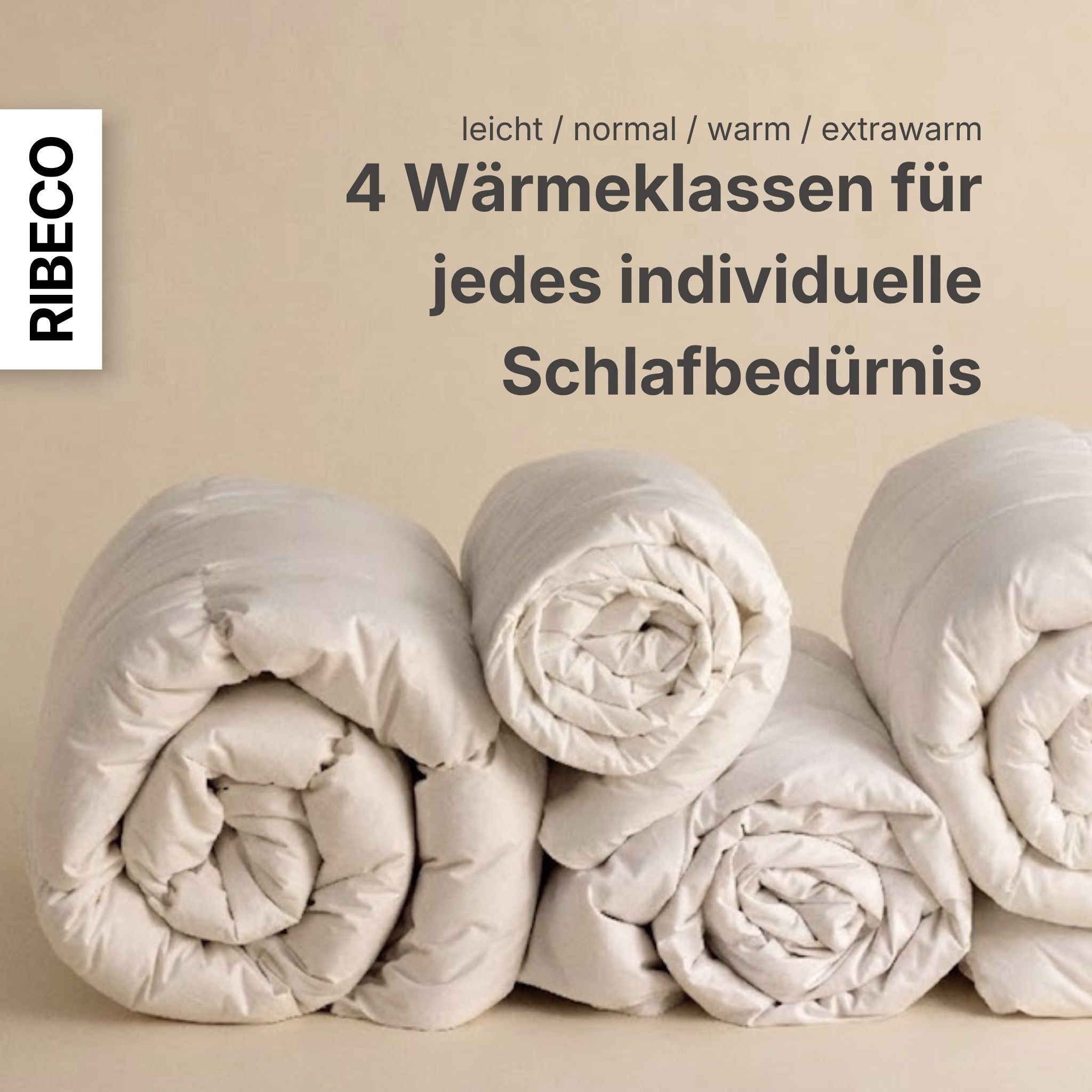 RIBECO Daunenbettdecke »Johanna, Bettdecke in 135x200 und 155x220cm und weiteren Grössen« leicht Füllung 80Daunen20Federn 1 Stk. tlg. Topseller, Daunen und Federn, Daunendecke, Federdecke, Made in Germany