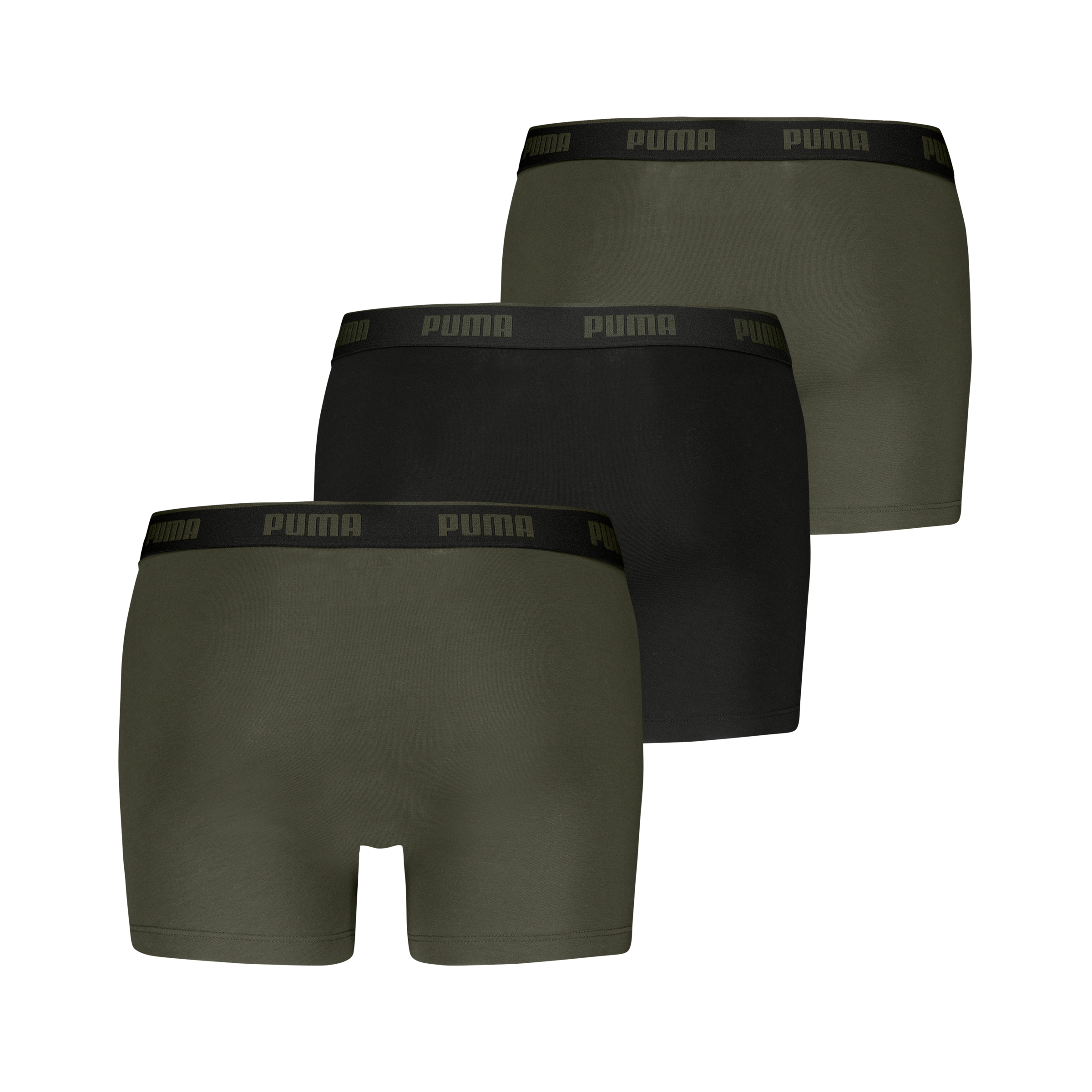 PUMA Boxers »PUMA MEN EVERYDAY BASIC BOXERS 3P« 3er Pack,  Komfortabler elastischer Logobund