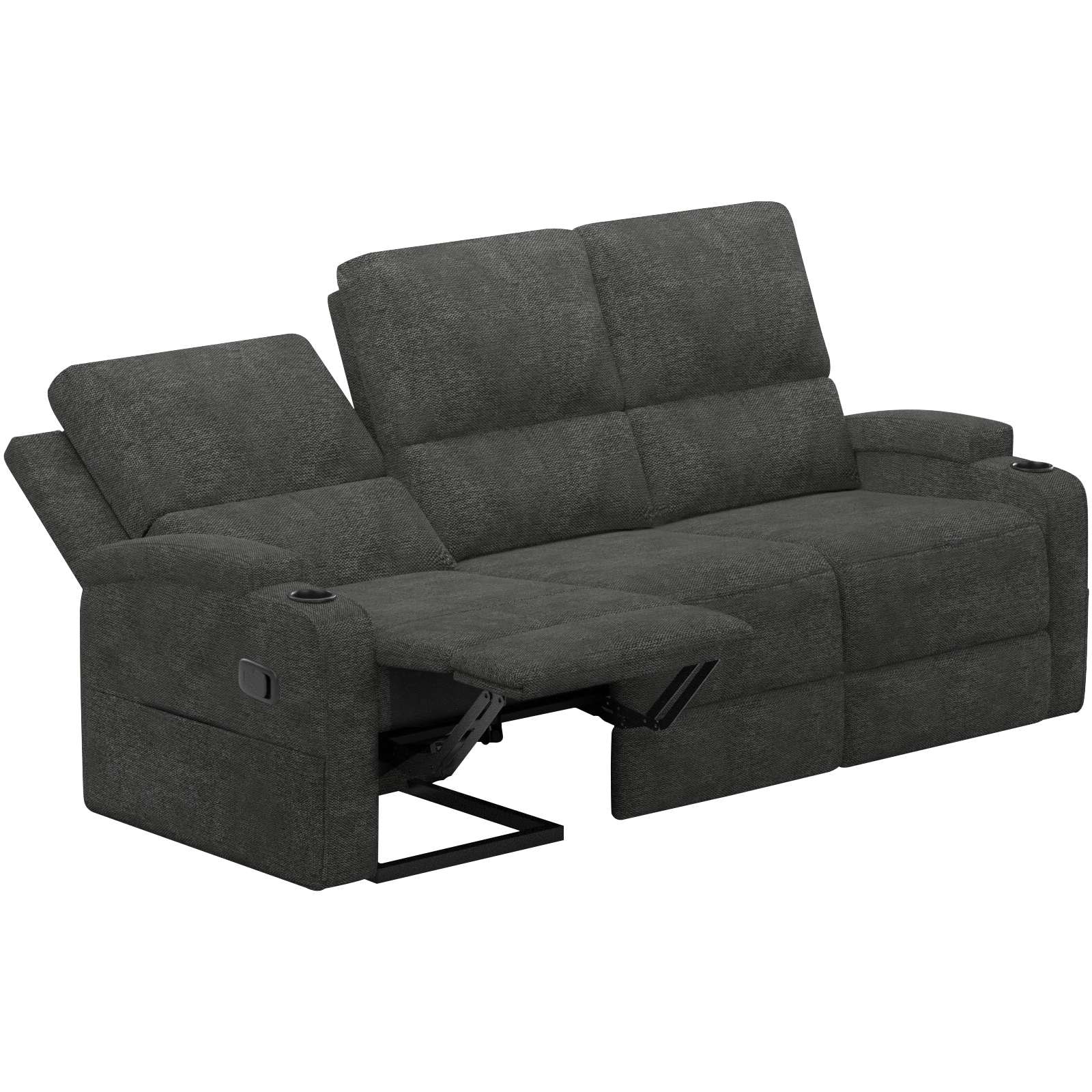 GOODproduct 3-places »NAPORI Struktur, Multimediasofa, Kinosessel XXL« canapé cinéma avec 2 x fonction relaxation et porte-boissons