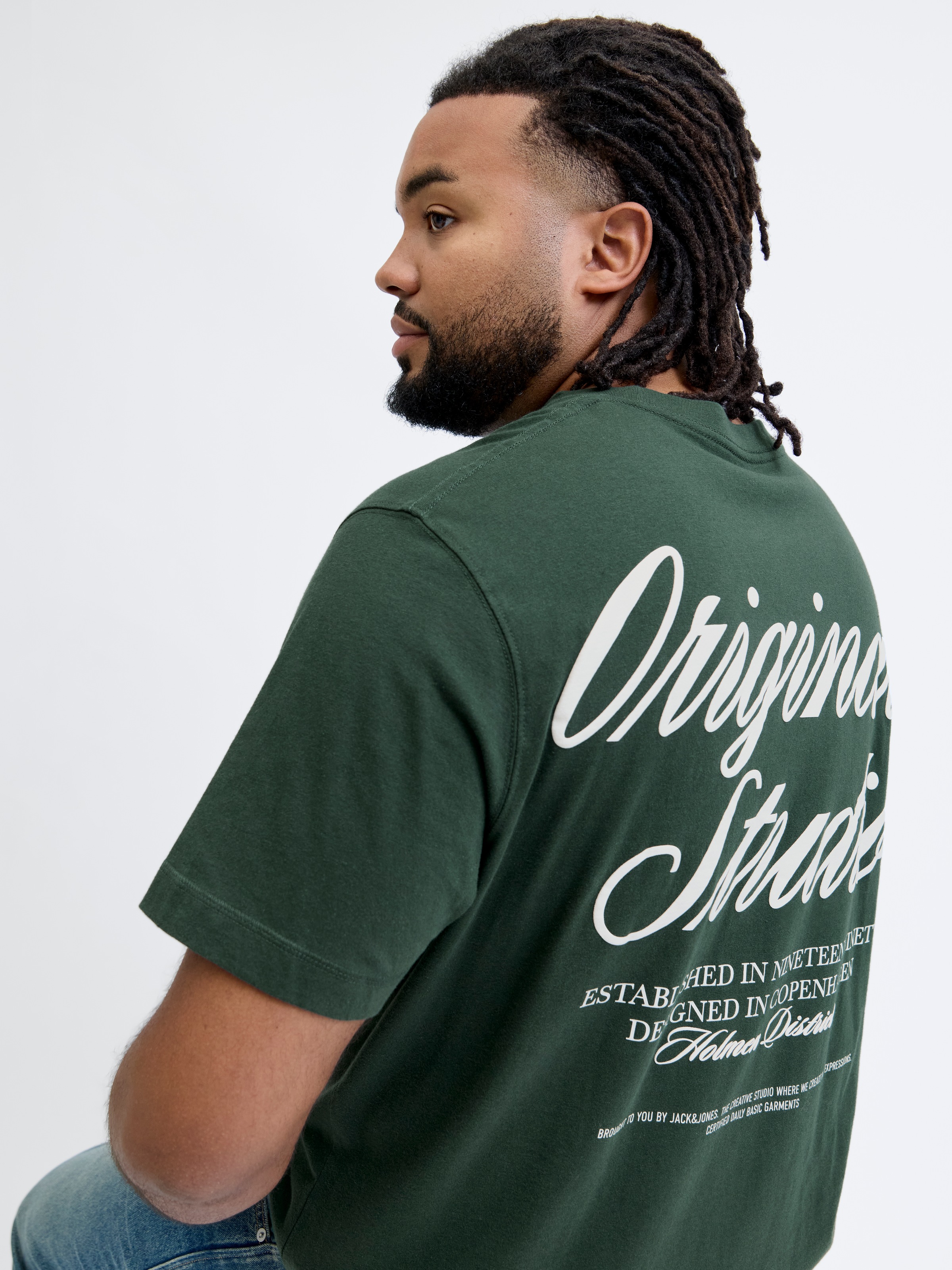 Jack & Jones PlusSize T-shirt à manches courtes »JORNORREBRO TYPO TEE SS CREW NECK  PLS« mit Schriftzug