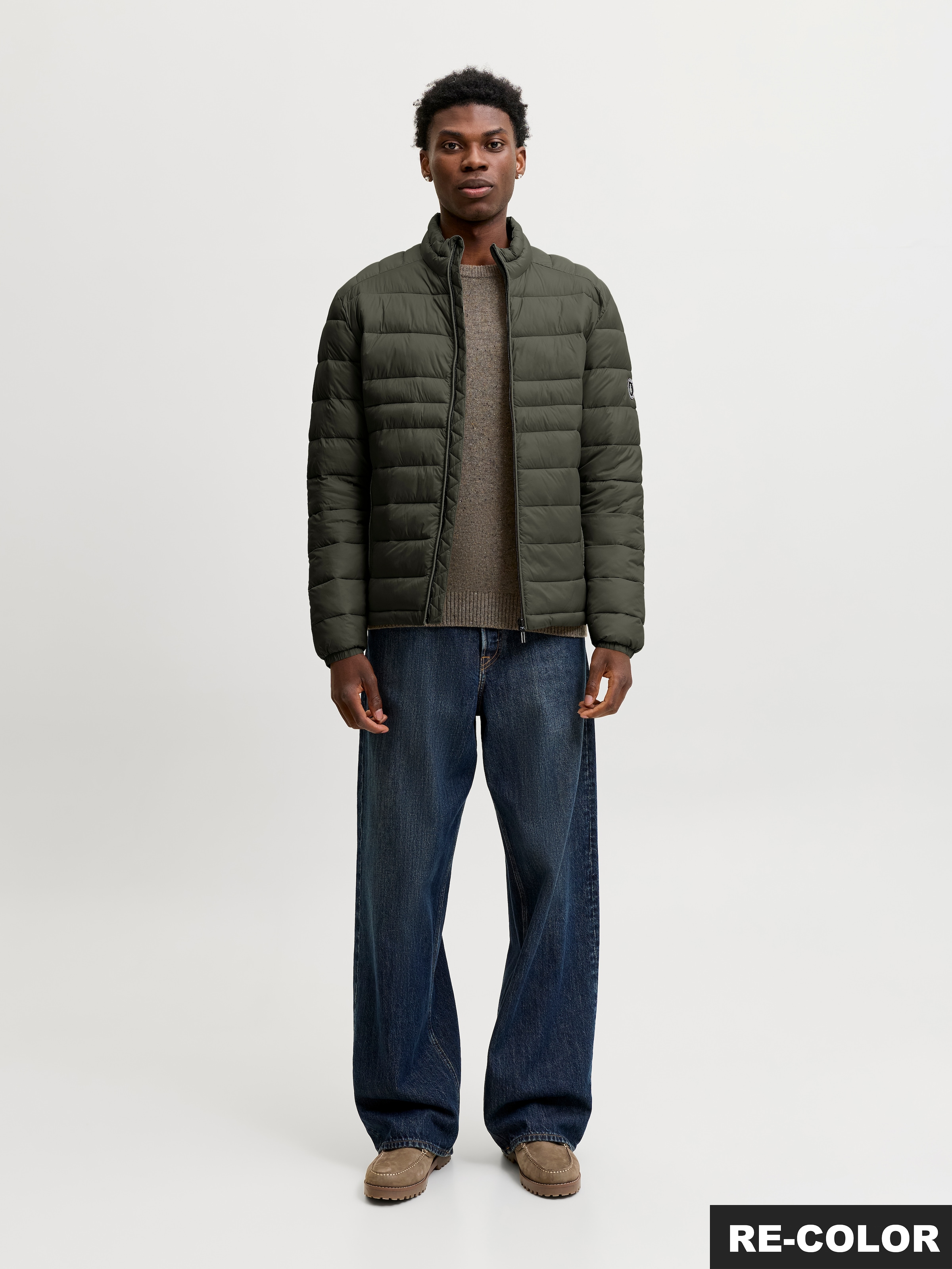 Jack & Jones Veste matelassée »JJEKINGSLEY LIGHT PUFFER COLLAR NOOS« Fibres synthétiques, avec col montant