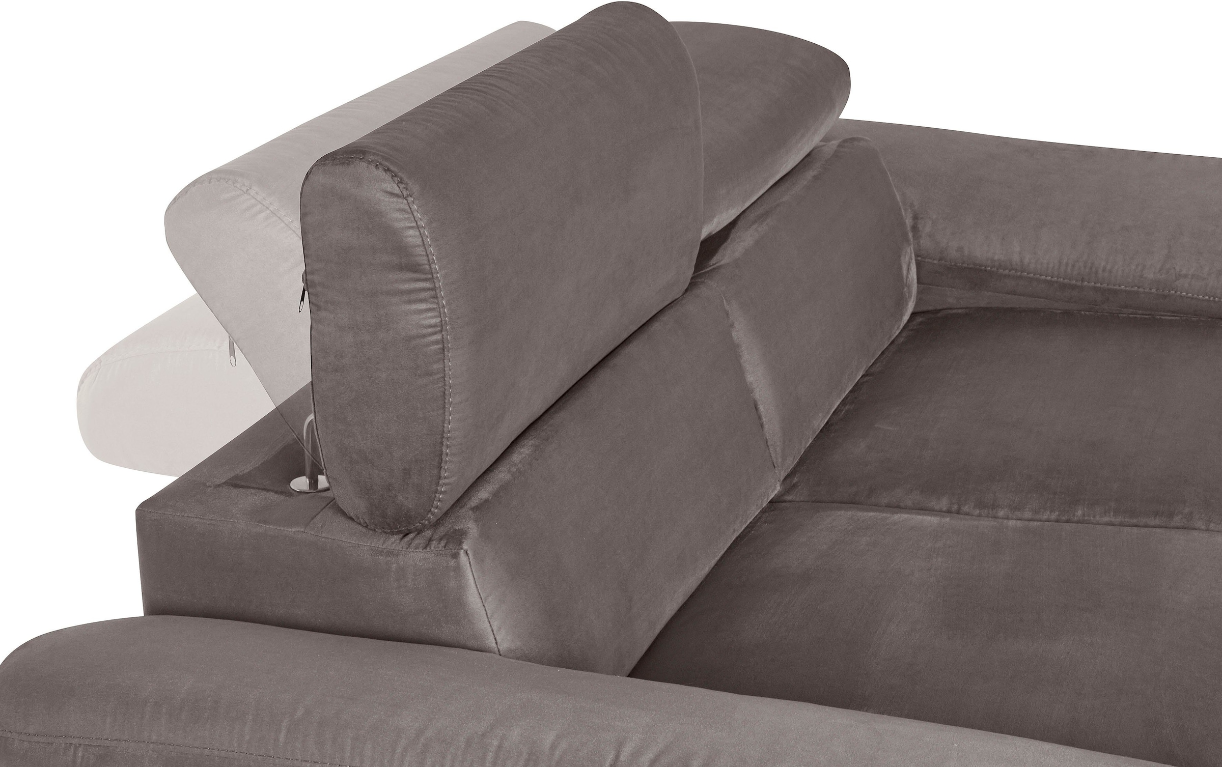 COTTA Ensemble rembourré »Komaris, B: 193 bzw. 100 cm« Set,  Set: 3er-Sofa & Hocker, mit Kopfteilverstellung