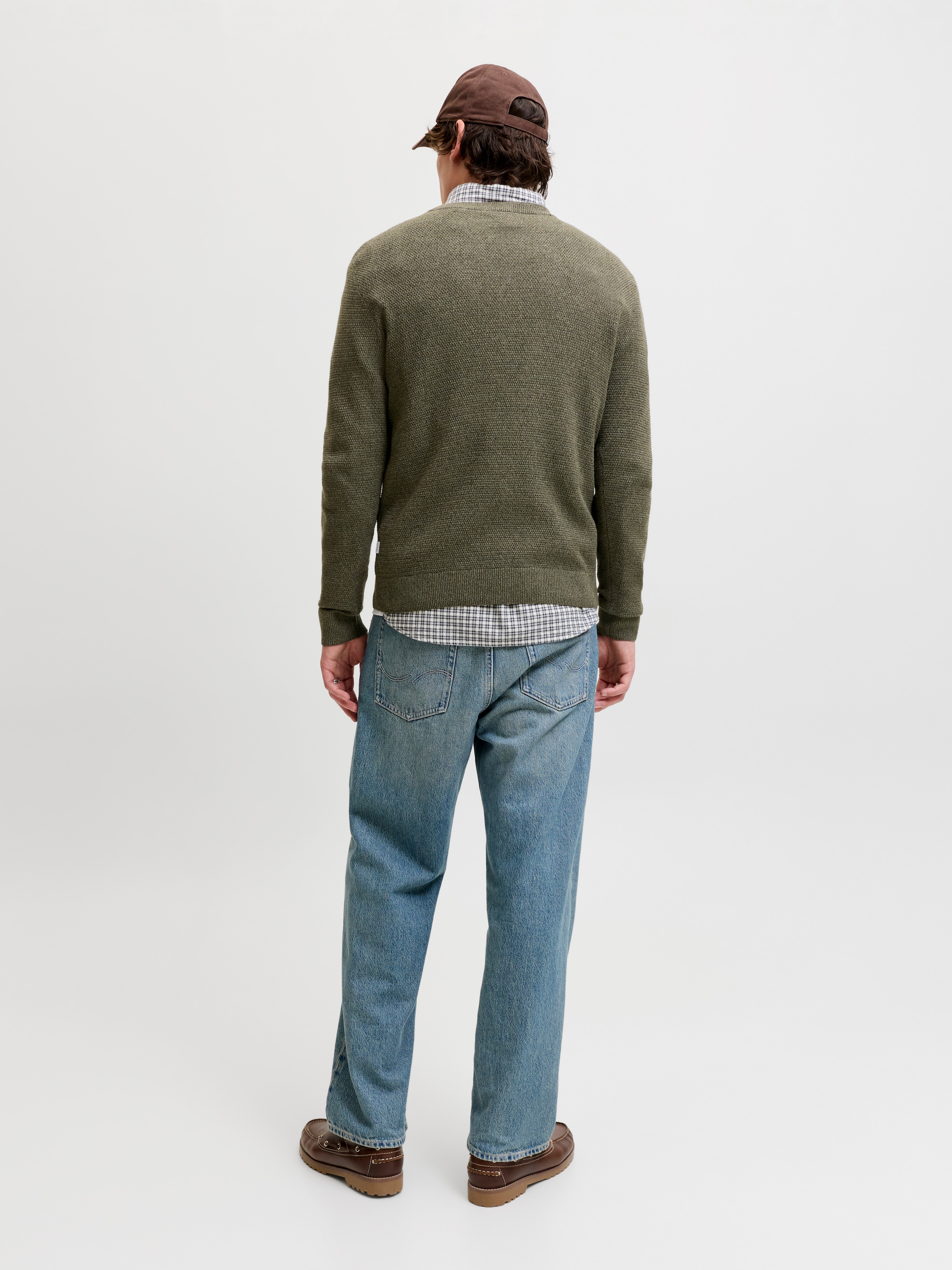 Jack & Jones Pull en tricot »JJERYDER KNIT CREW NECK NOOS« coton, coupe régulière