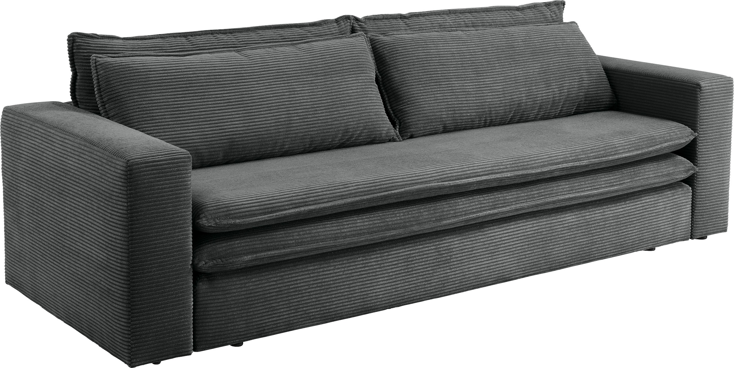 Home affaire Sitzgruppe »PIAGGE« 2 Stk. tlg. 3-Sitzer-Sofa mit Bettfunktion und Loveseat-Hocker im Set