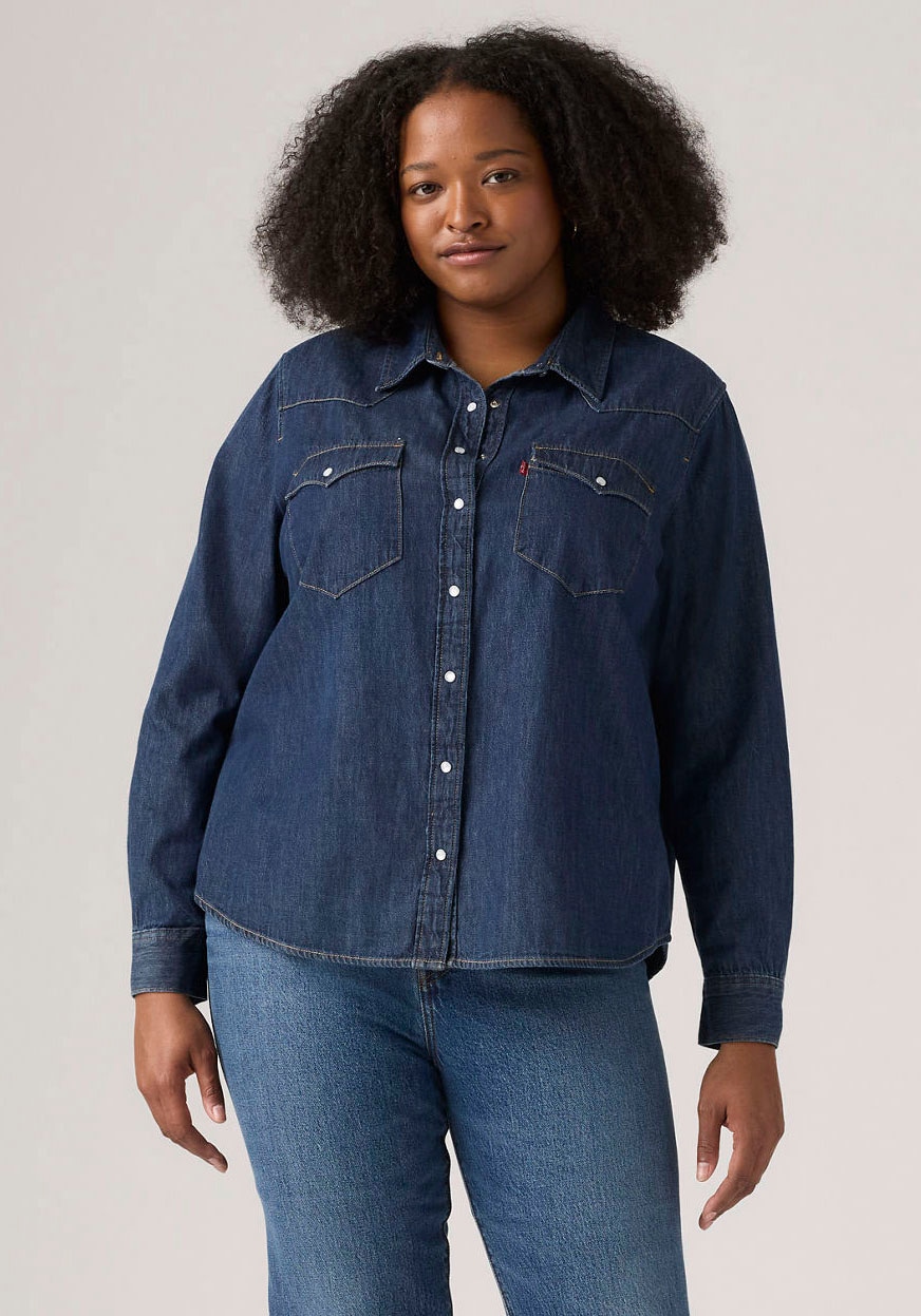 Levi's® Plus Blouse en jean »PL ULTIMATE WESTERN T3« avec poches