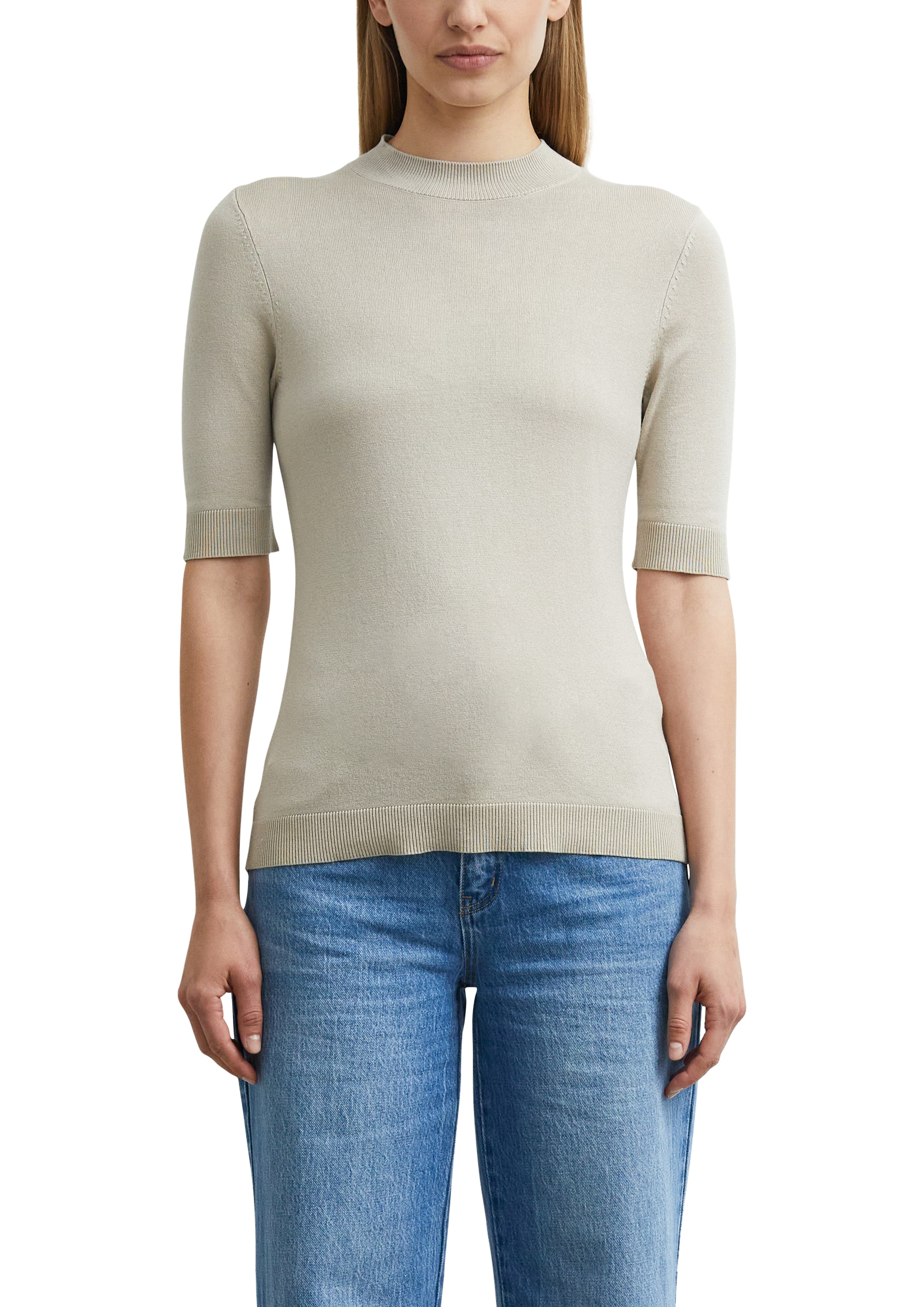 Comma Strickpullover Halbarm mit Viskose