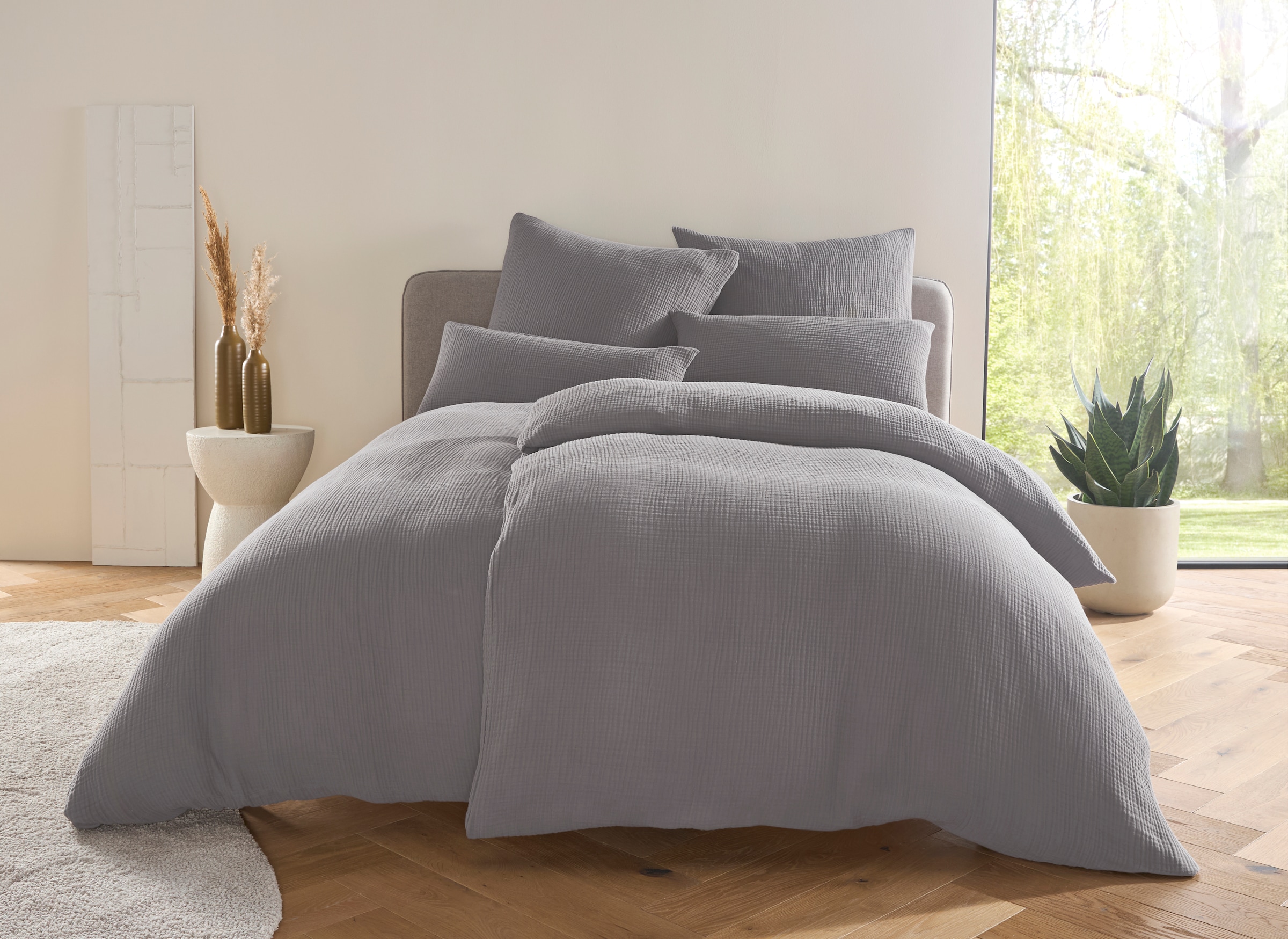 LeGer Home by Lena Gercke Linge de lit »Hevin« 2 linge de lit dès 135x200 cm, mousseline très douce, 100% coton