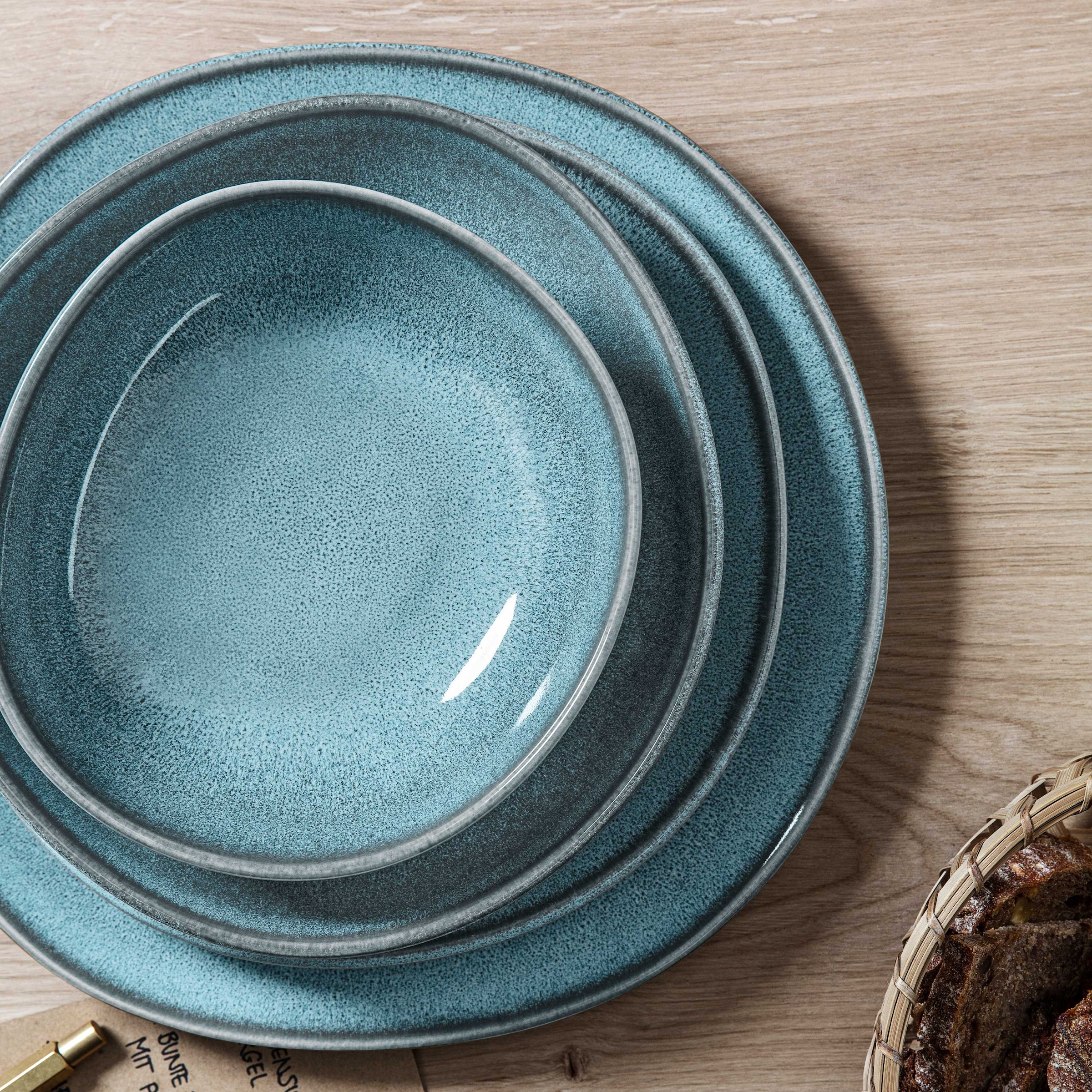 like. by Villeroy & Boch Geschirr-Set »Lave glacé« Effektglasur, Steingut