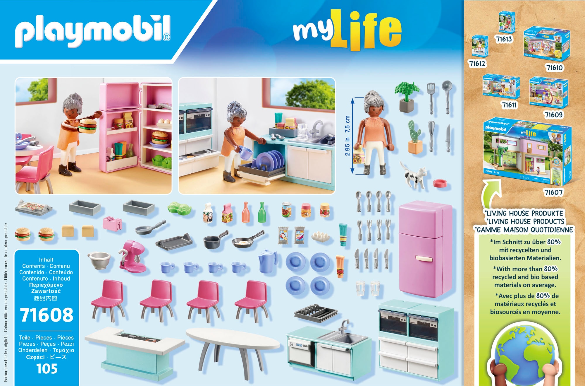 Playmobil® Jeu de construction »Küche mit Essplatz (71608), myLife« Made in Europe