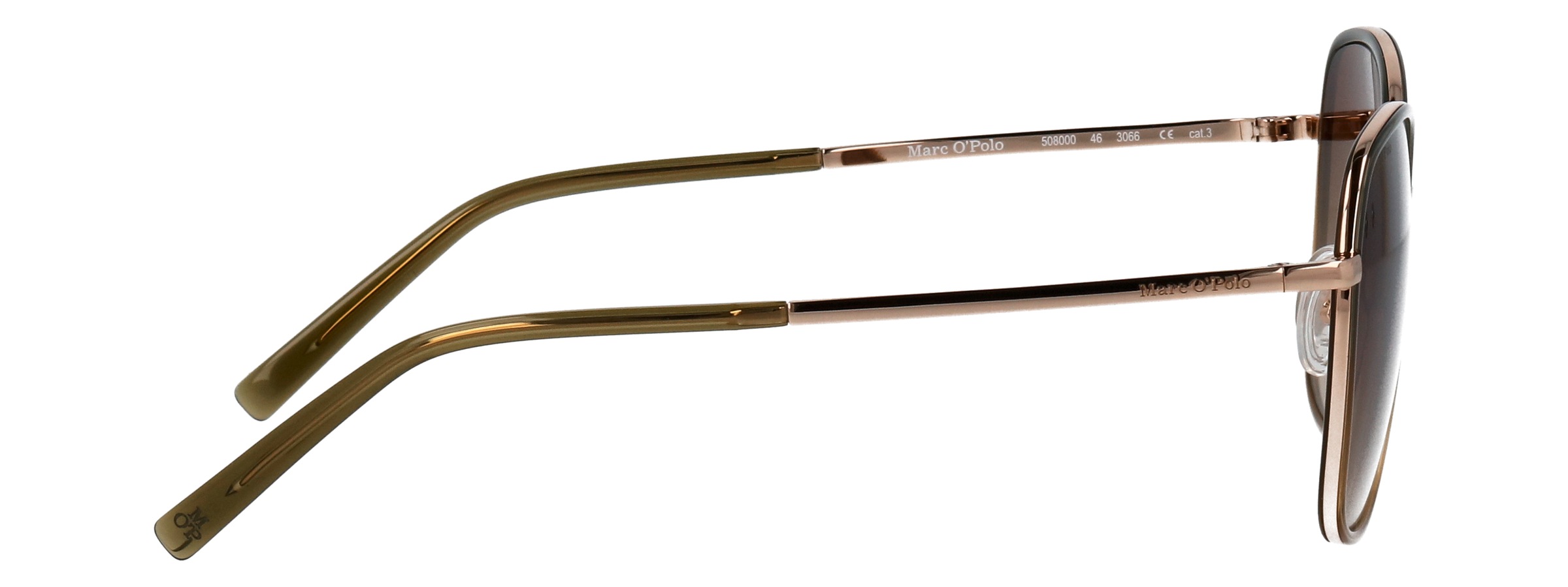 Marc O'Polo Lunettes de soleil »Modell 508000« Forme Butterfly, inscription logo sur branche, monture combinée