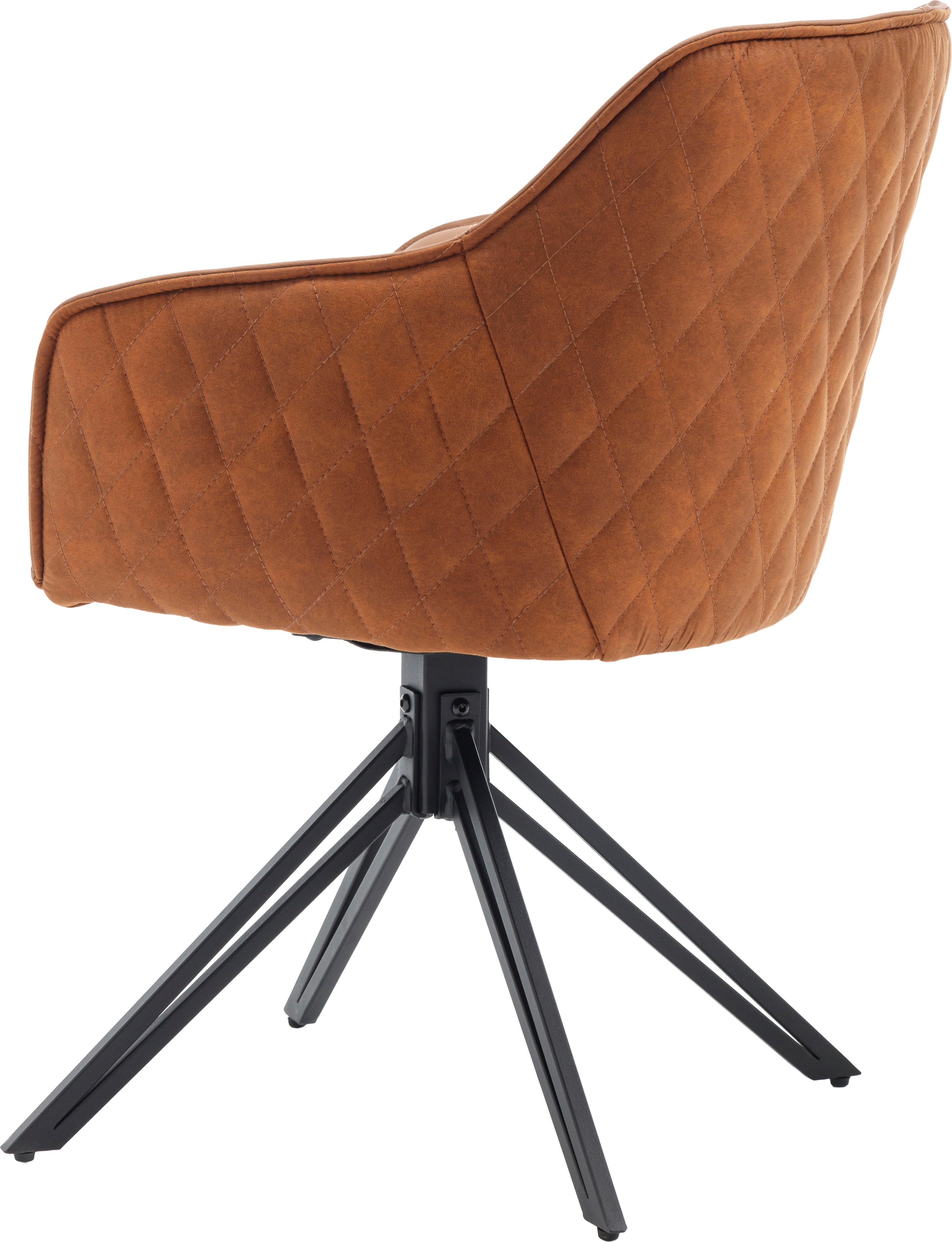 Stolkom Chaise avec accoudoirs (Ensemble) 4 cuislargeur 59 cm, pivotant à 180° avec retour automatique,