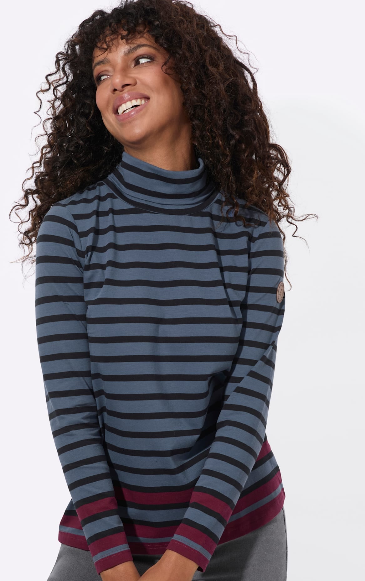 Casual Looks T-shirt à col roulé »Ringelshirt« 1