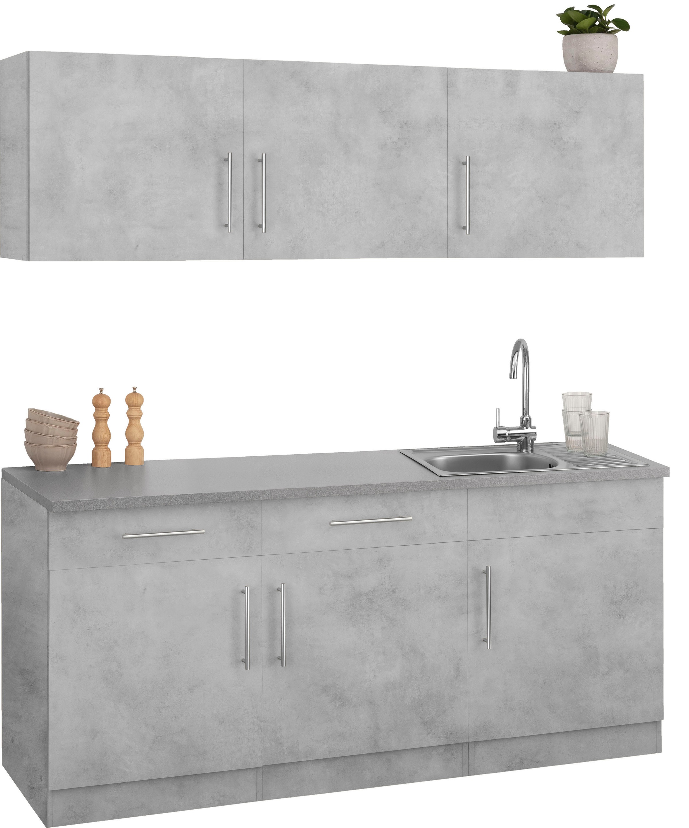 wiho Küchen Küche »Cali« ohne E-Geräte, Breite 180 cm