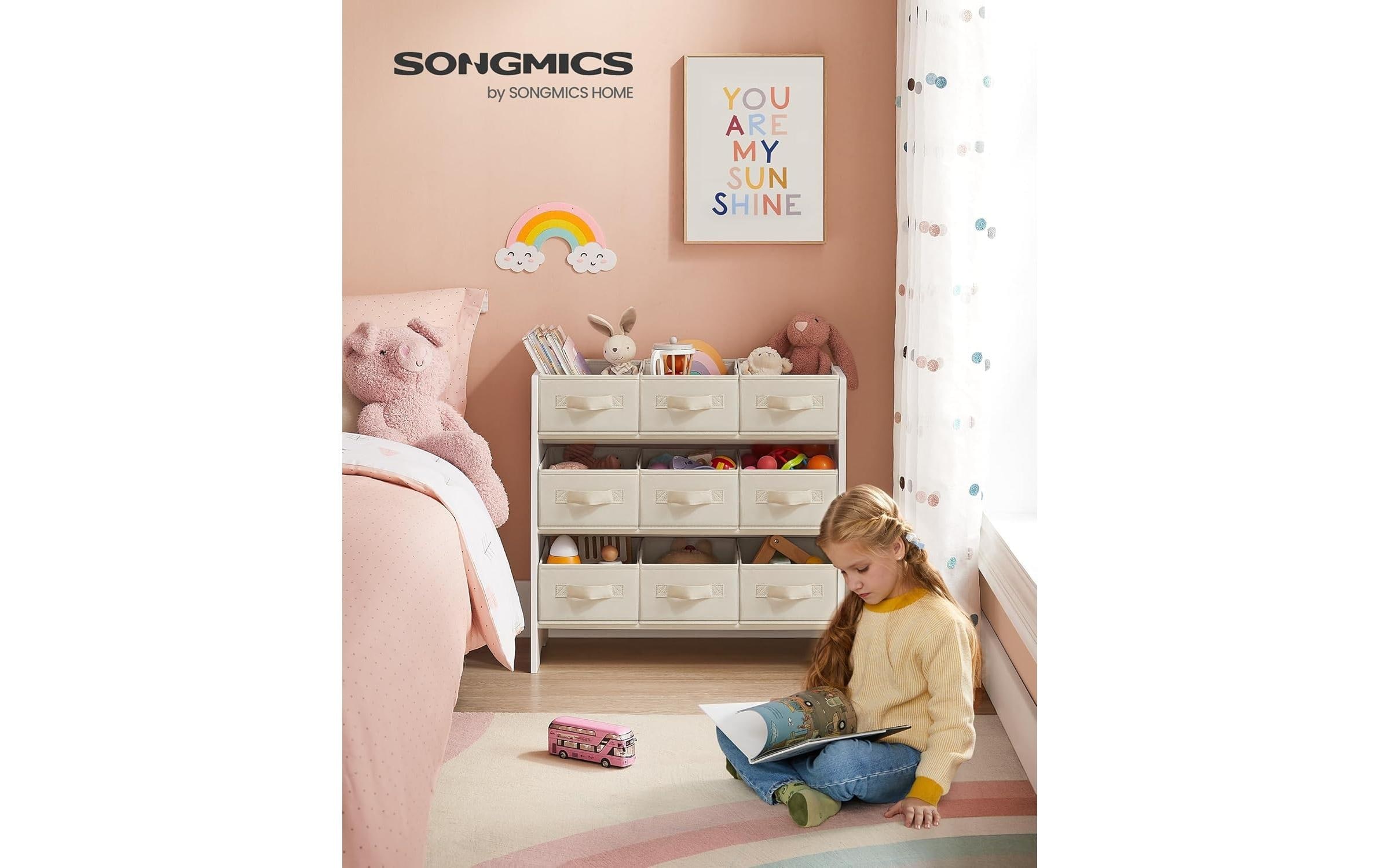 SONGMICS Kinderregal »mit 9 Boxen 62.5 cm x 60 cm«
