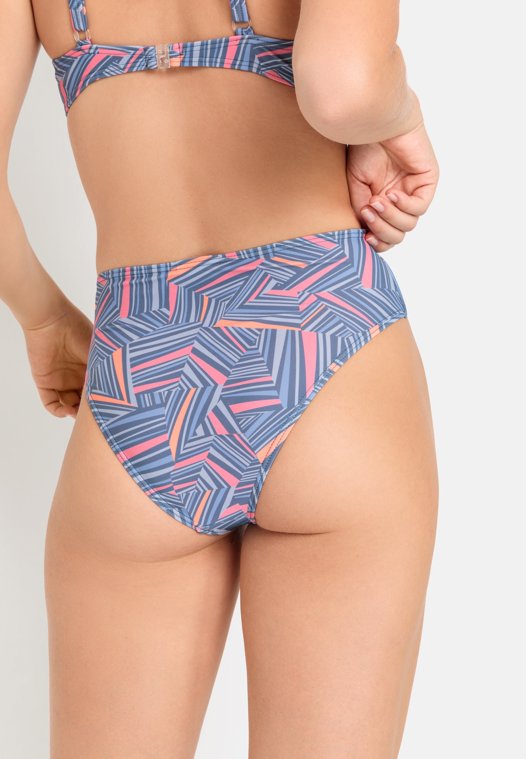LSCN by LASCANA Pantalon de bikini taille haute »Lisa« mit grafischem Muster