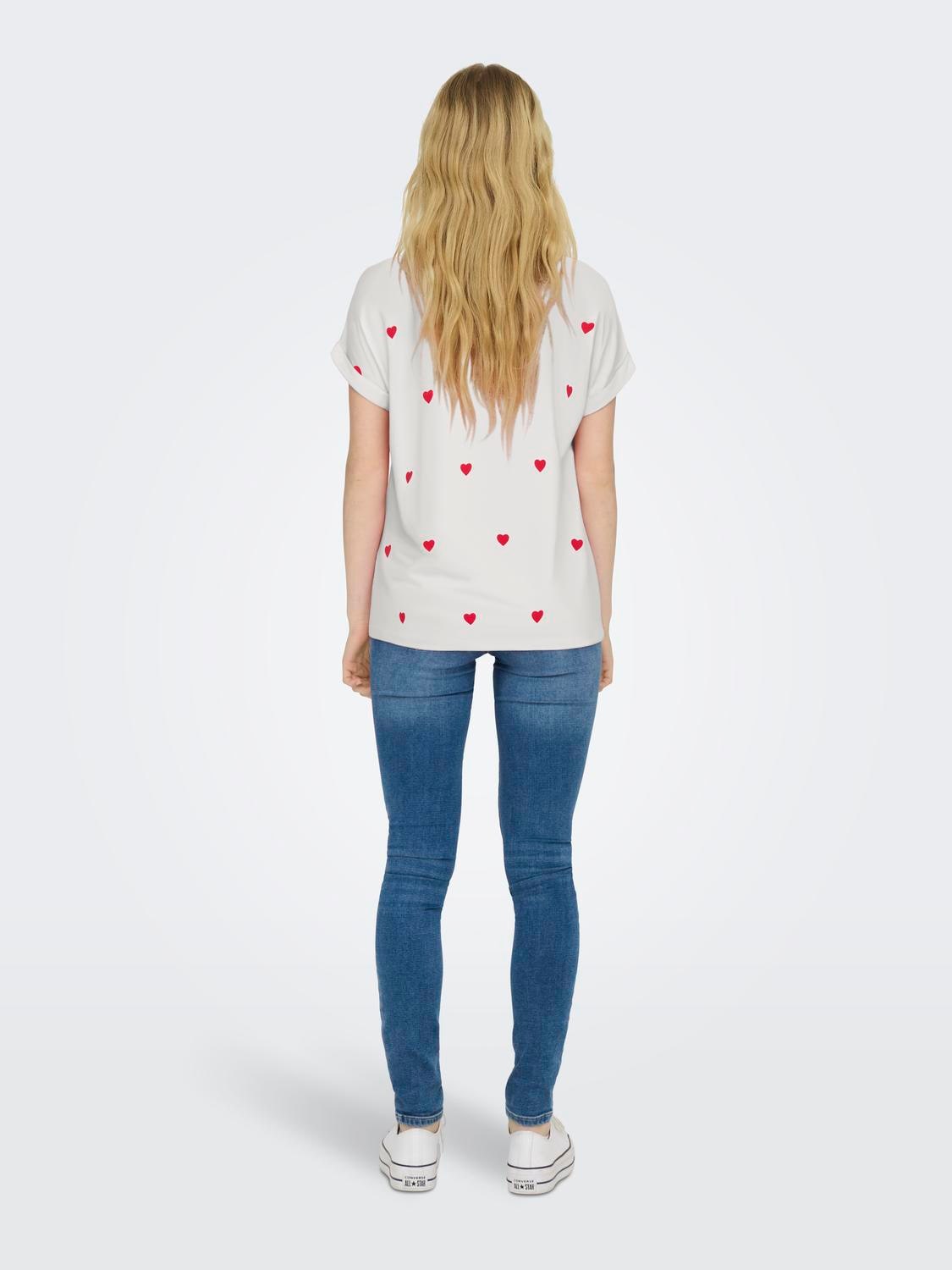 ONLY T-shirt à manches courtes »ONLMOSTER S/S AOP TOP CS JRS« Viskosemischung, regular fit, Rundhals