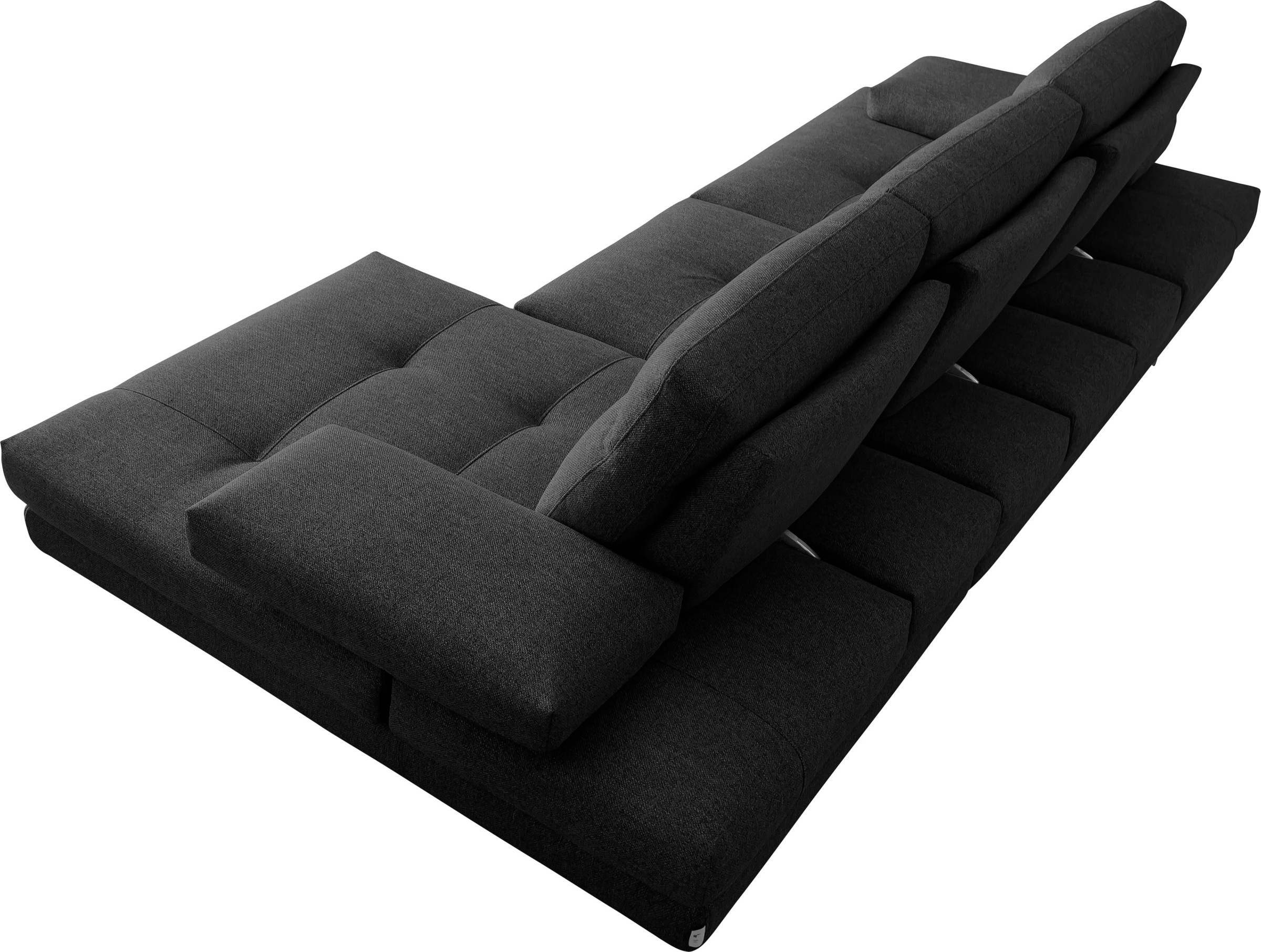 CALIA ITALIA Ecksofa »Toby Wing, B/T: 288/153 cm, Designsofa mit hohem Sitzkomfort, L-Form« inklusive Sitztiefenverstellung, Füsse in chrom glänzend
