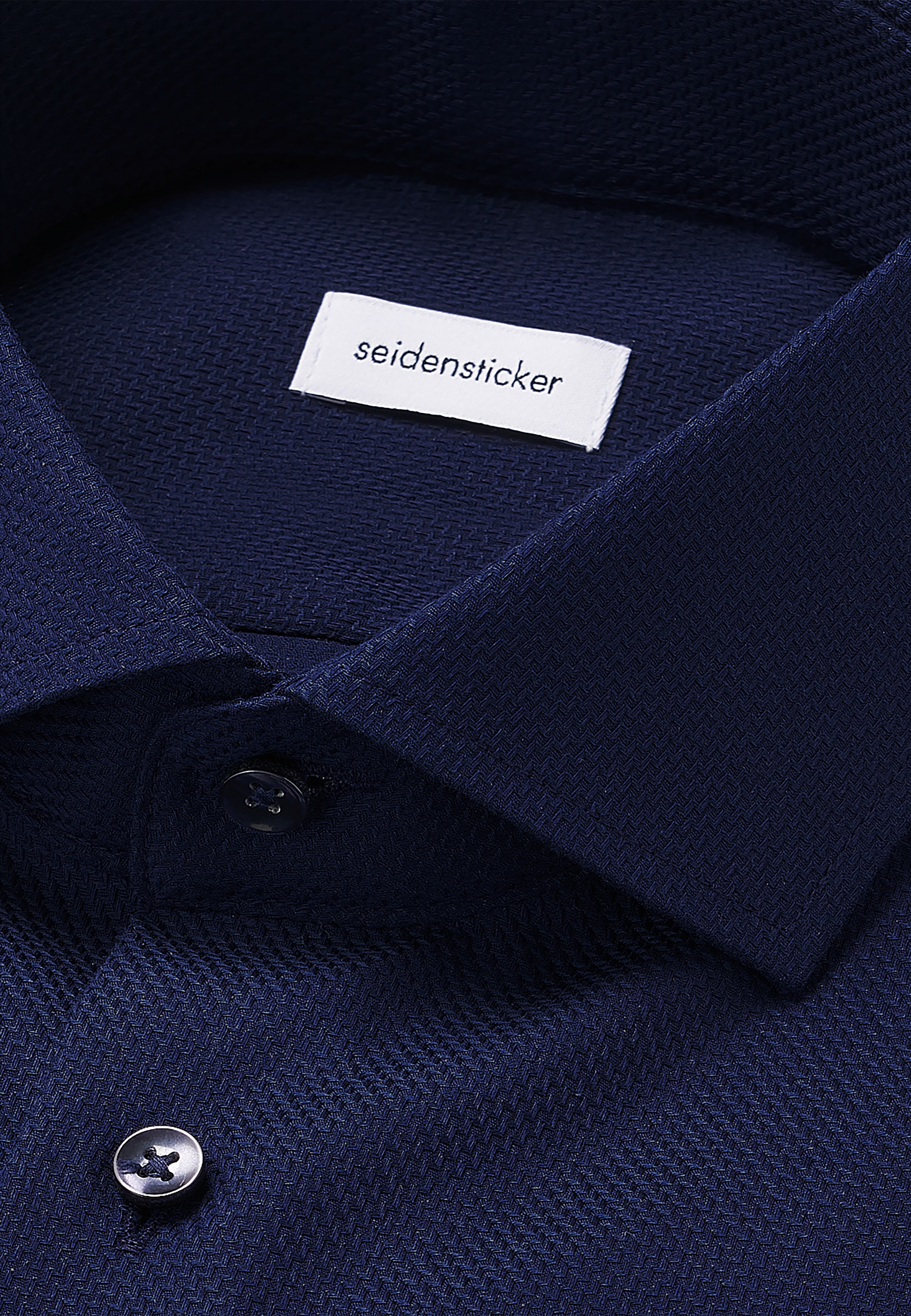 seidensticker Businesshemd »Schwarze Rose« Slim 1/1 Kentkragen Struktur