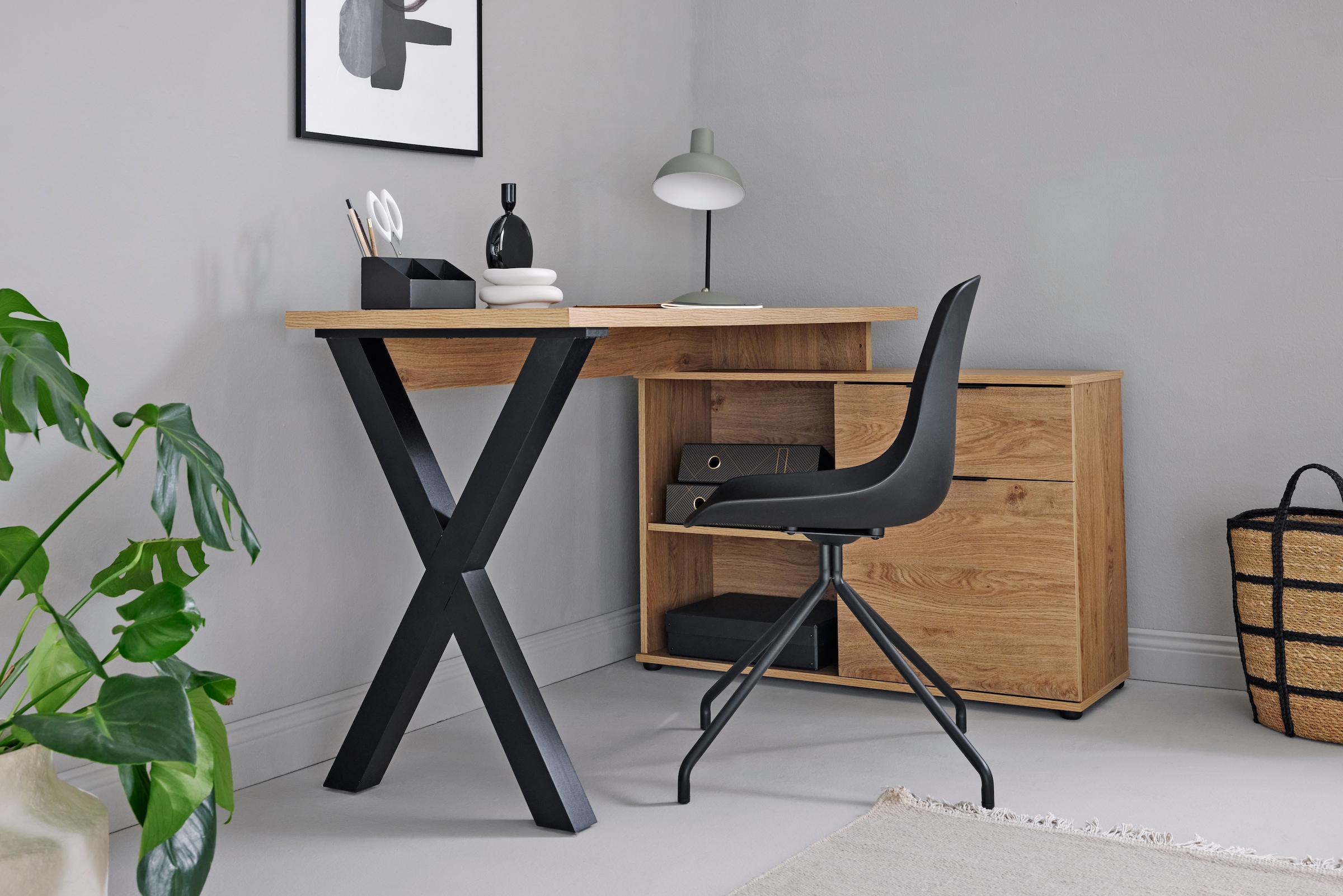 Jahnke Eckschreibtisch »X-CLUB C 40 E« 1 Stk. tlg. Eckschreibtisch, wechselseitig montierbar, X-Gestell