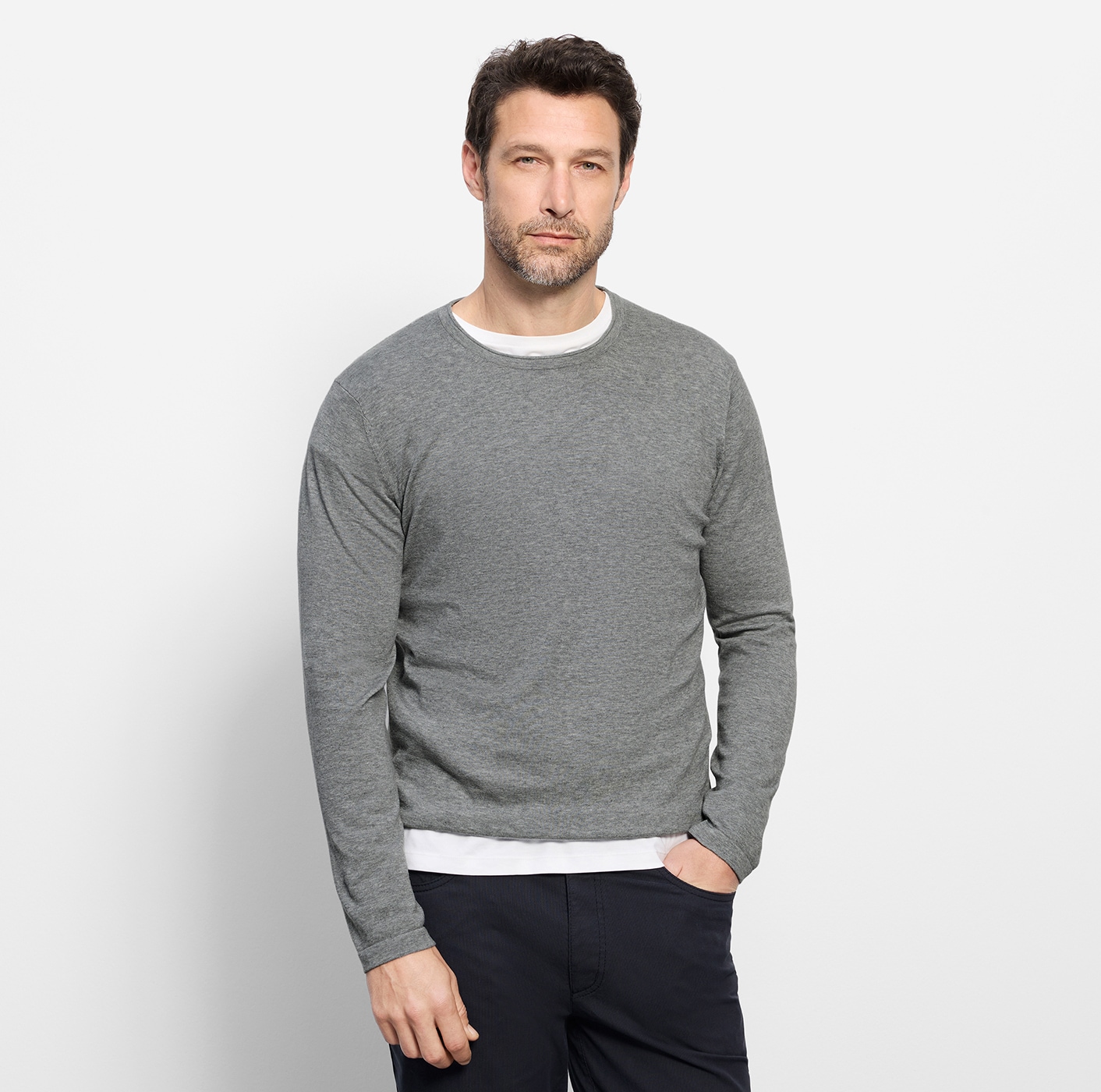 OLYMP Pull à col rond »OLYMP Strick Casual« Crew Neck