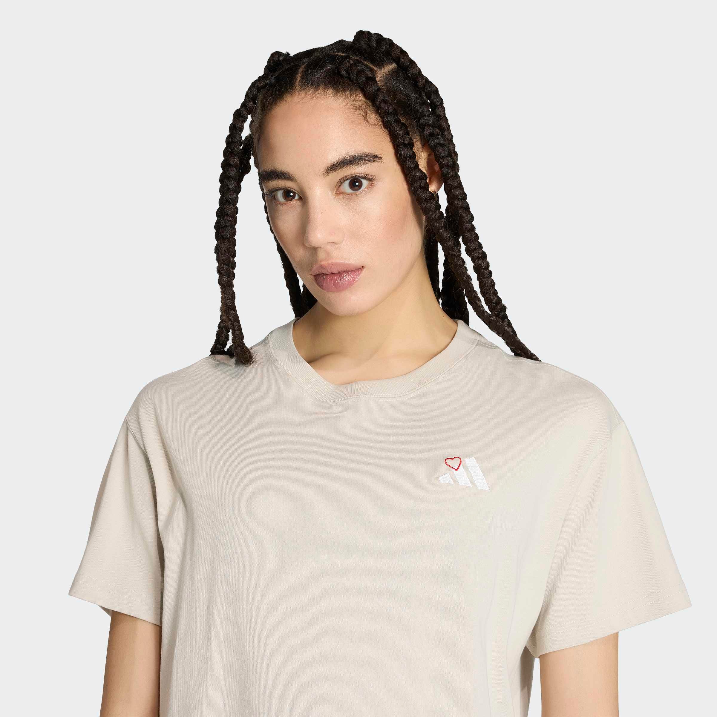 adidas Sportswear T-Shirt »MINI L T« sportliches T-Shirt, ohne Verschluss, Basic-Design, aus Baumwolle