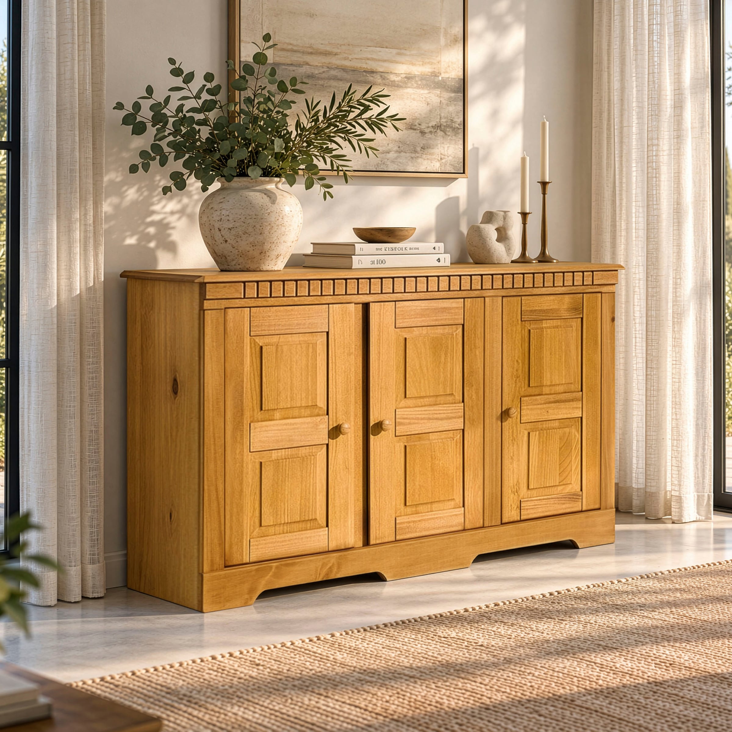 GOODproduct Buffet »Lisa« commode en pin massif, disponible en 2 largeurs