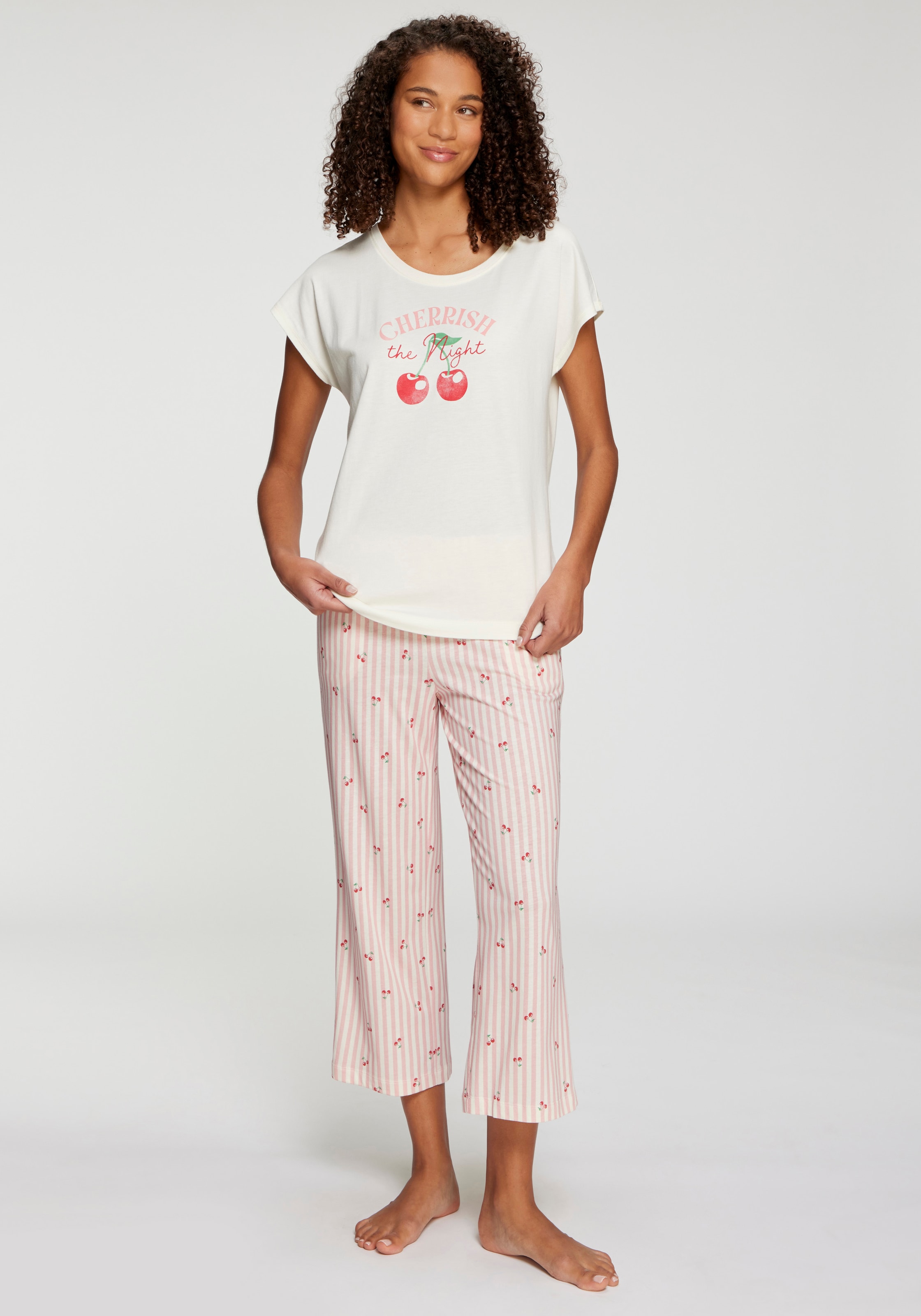 Vivance Dreams Culotte  Süsser Streifen- und Früchte-Druck
