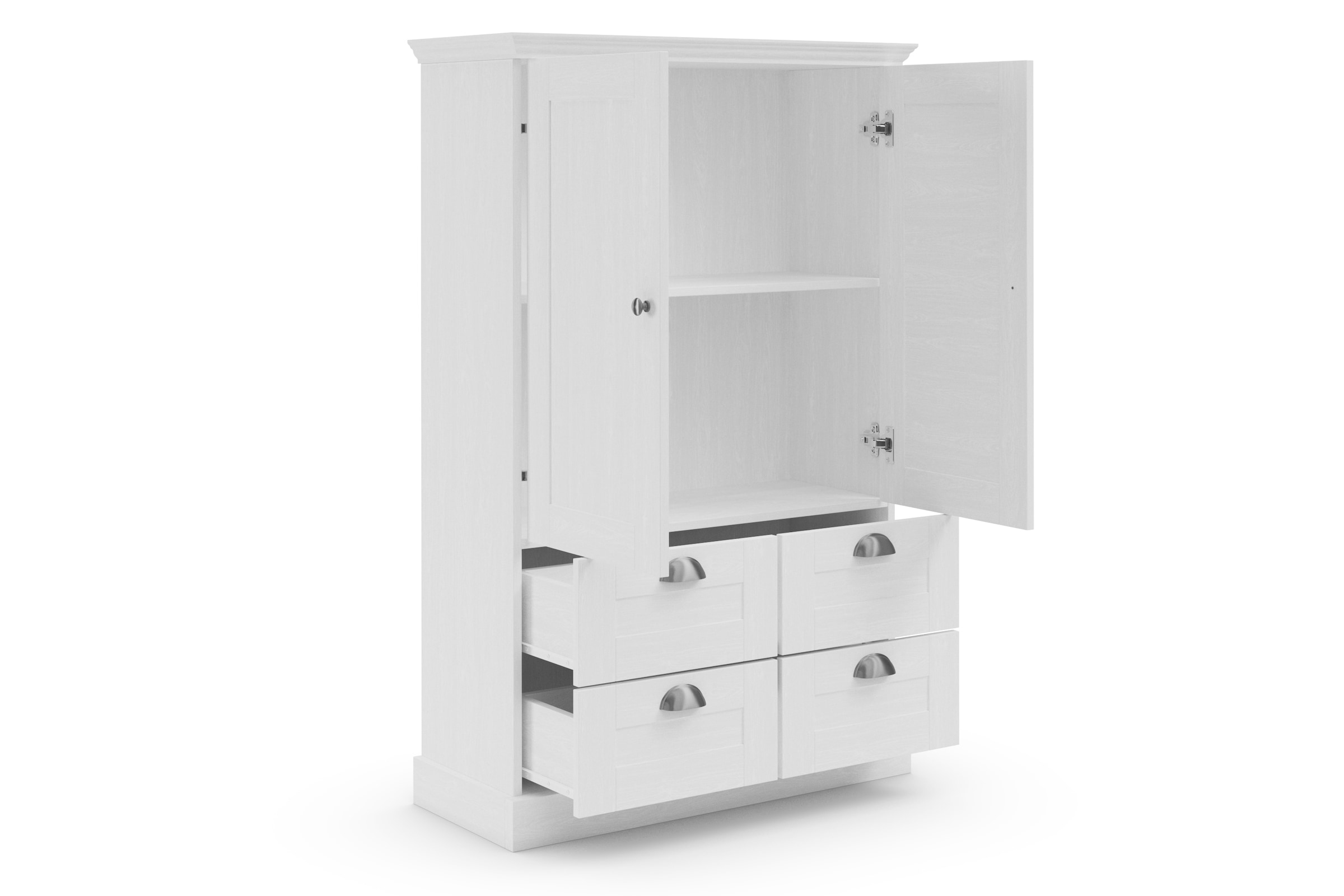 GOODproduct Armoire à linge »Motala« B/H/T ca. 83x130x35cm,  mit 2 grosse Schubladen, Breite 83 cm, Höhe 130 cm