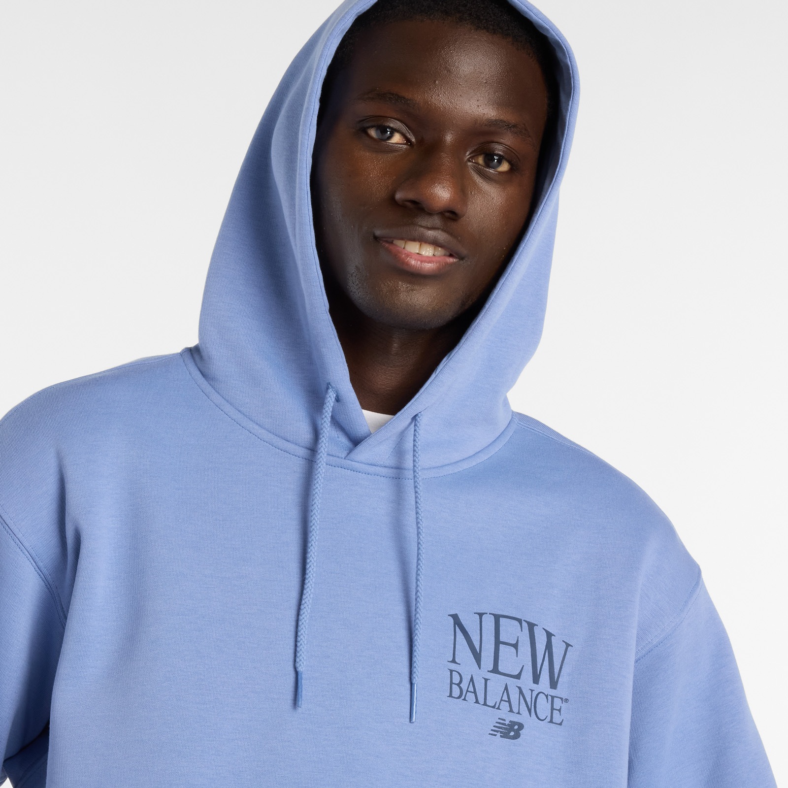 New Balance Kapuzensweatshirt , mit Kordelzug, aus Baumwollmischung
