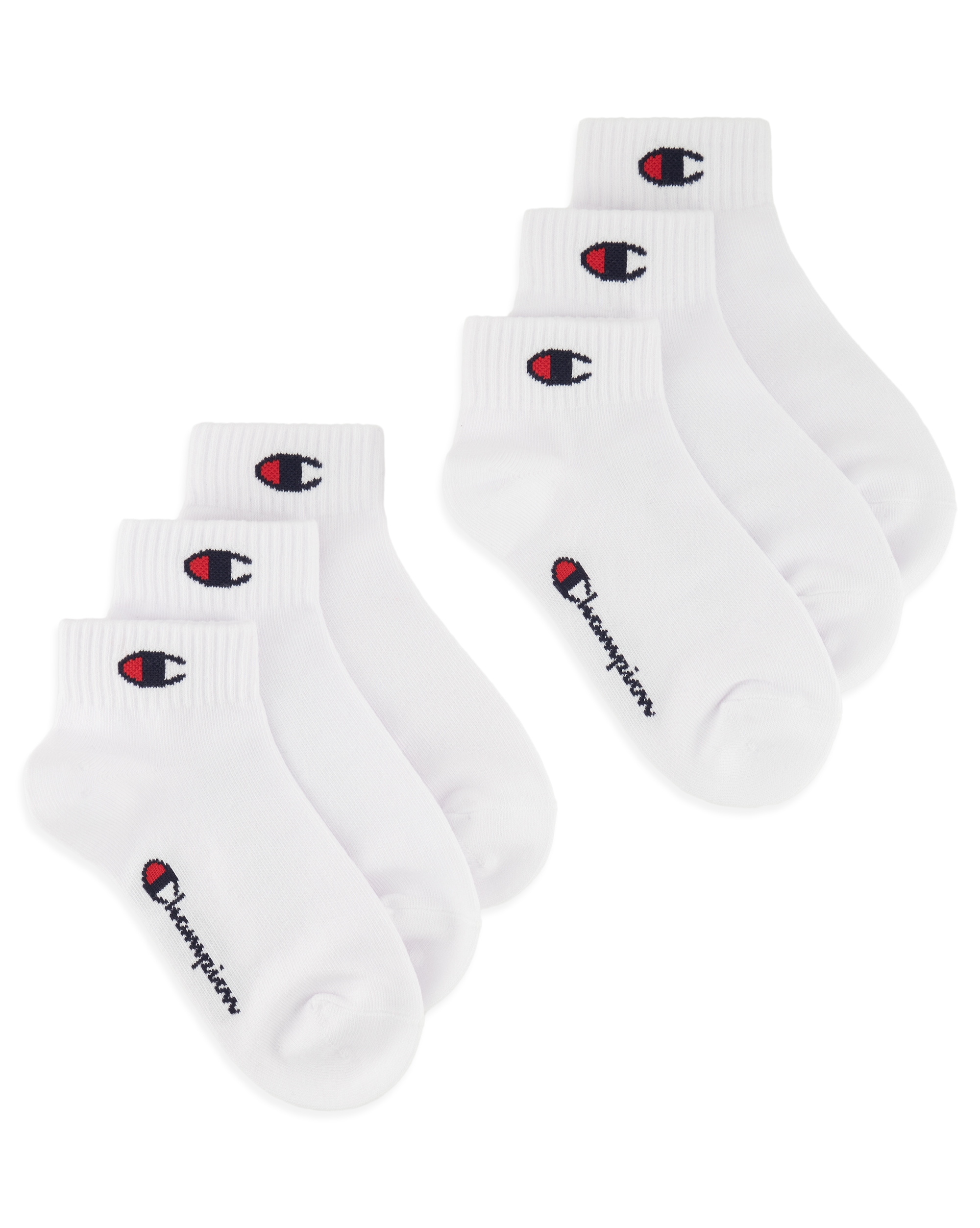 Champion Kurzsocken »6 Pack Quarter Socks« Set, 6 Paar tlg. für Kinder, sportlicher Look, aus Baumwollmischung