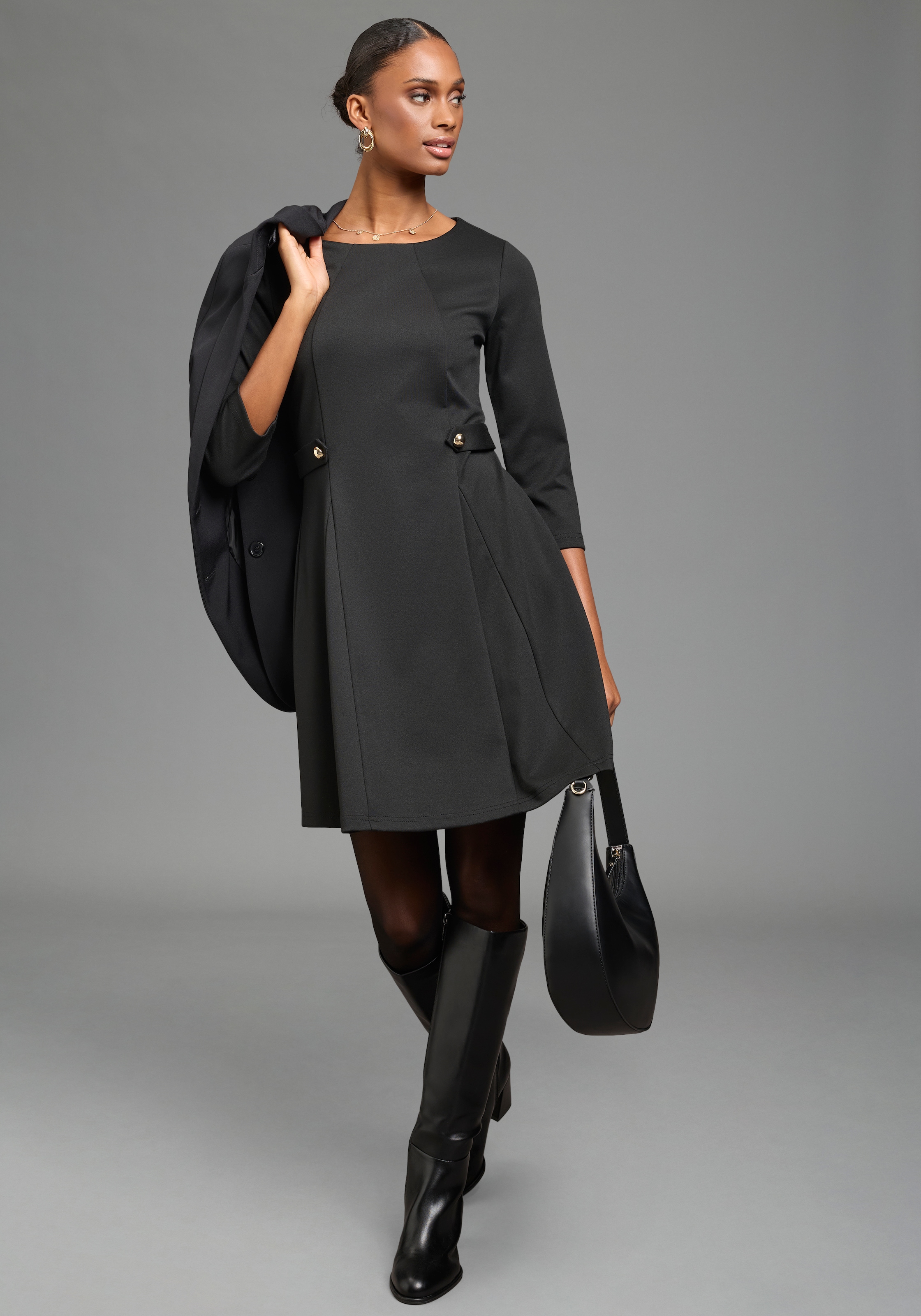 Laura Scott Robe en jersey Sans poche | Sans poches en ligne A extra courte, avec manches 3/4