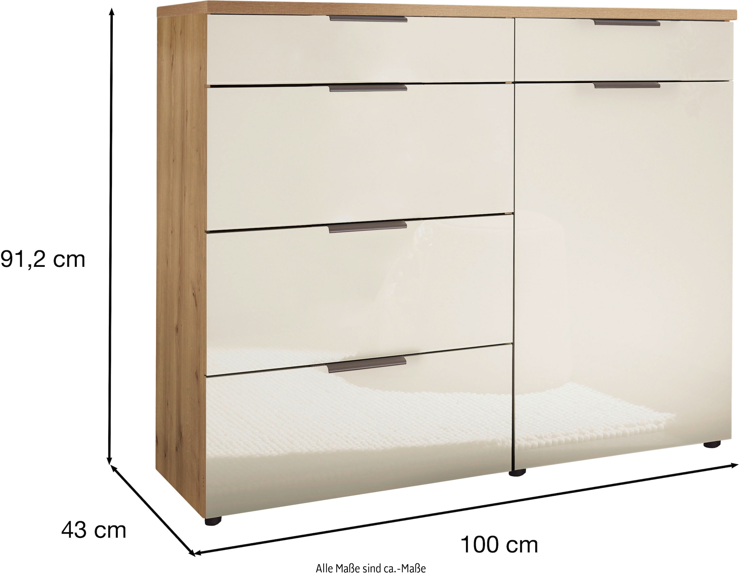 WIEMANN Commode combinée »Como« vormontiert