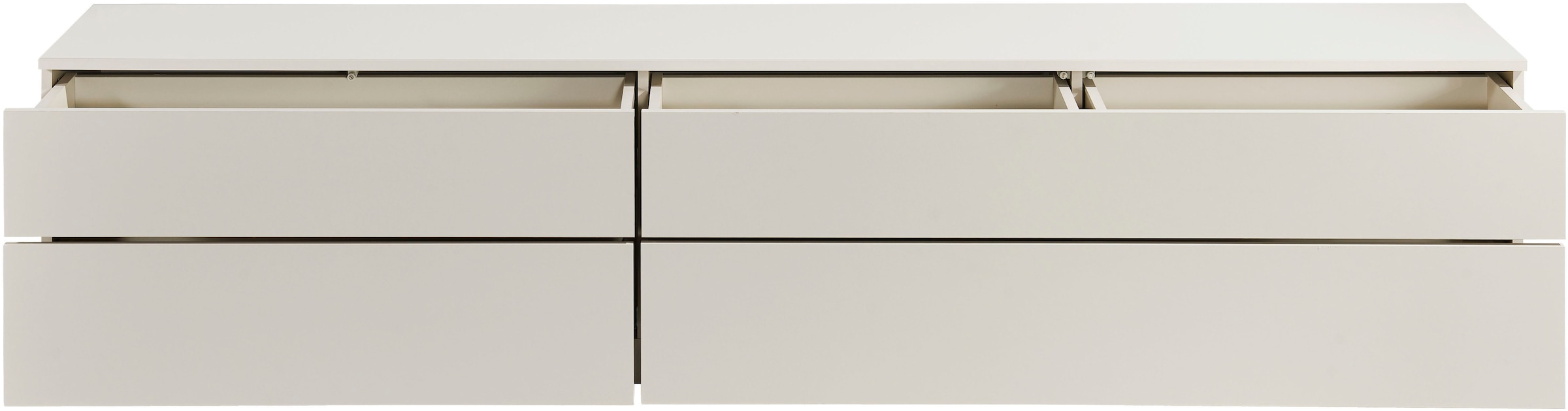 HBZ Table basse »Vince Lowboard, B/H/T 220x50x38 cm« 1 cuis tlg. Breite 220 cm, Push-to Open, Melaminbeschichtung