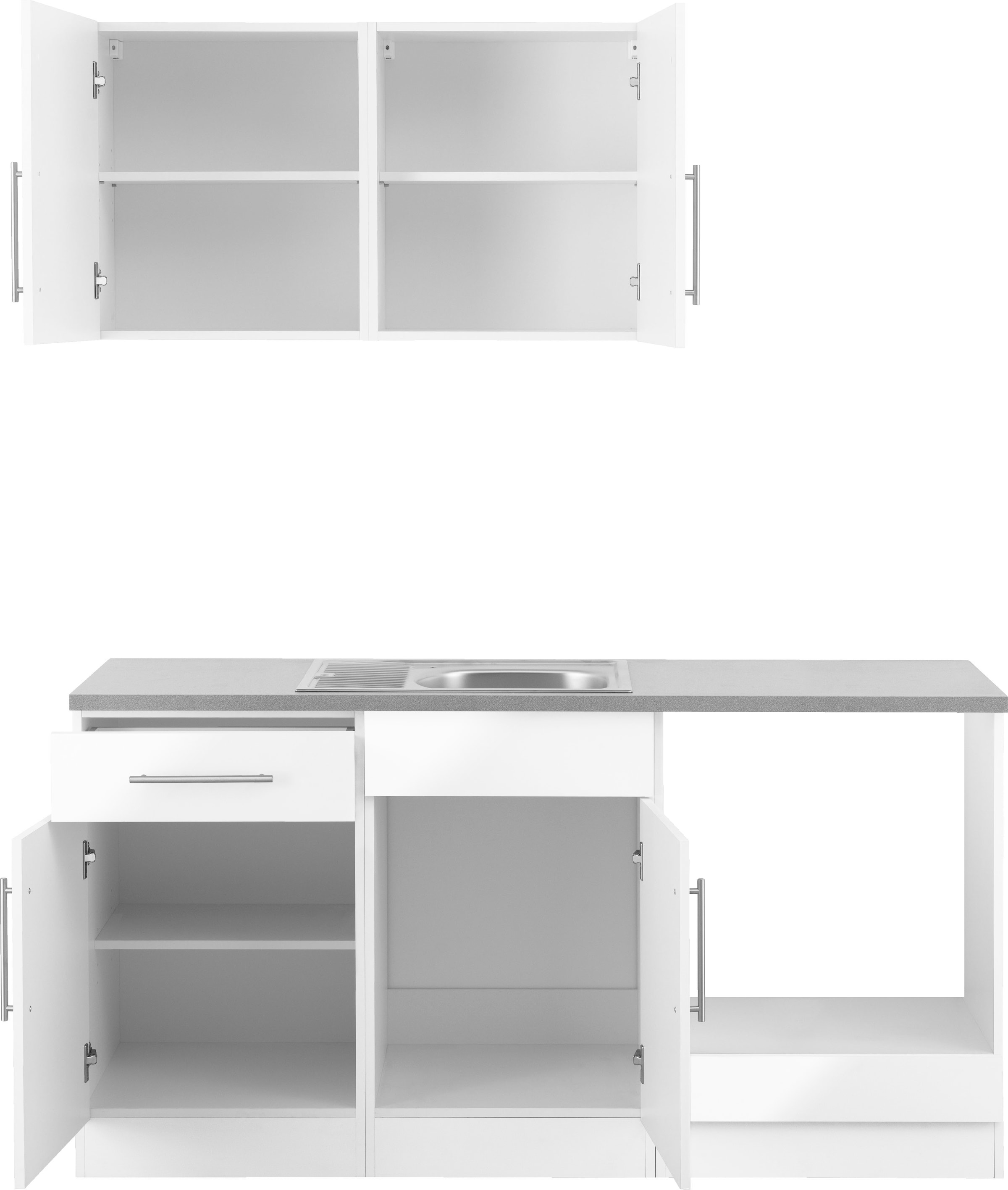 wiho Küchen Küche »Cali« wahlweise mit E-Geräten, Breite 160 cm