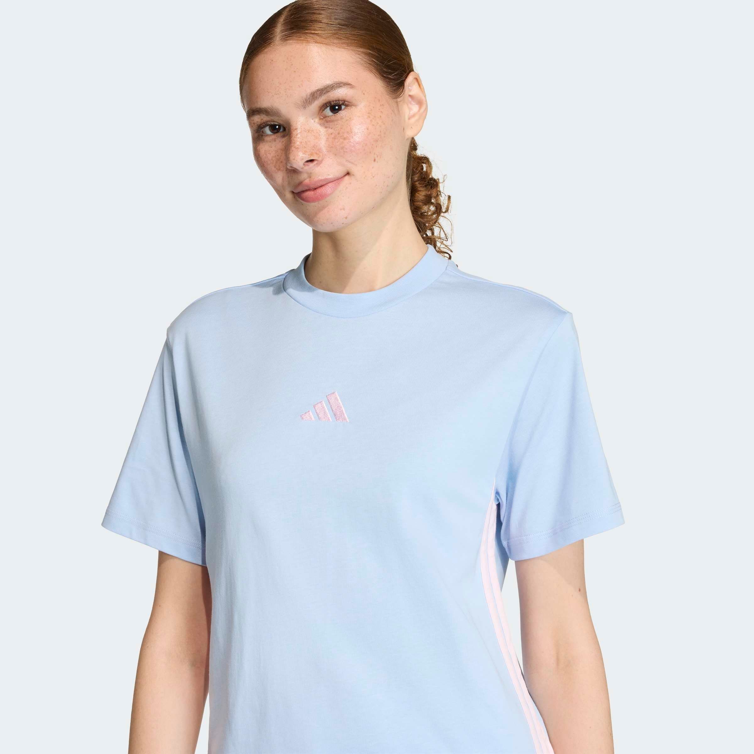 adidas Sportswear T-shirt »ESSENTIALS 3-STREIFEN COTTON«