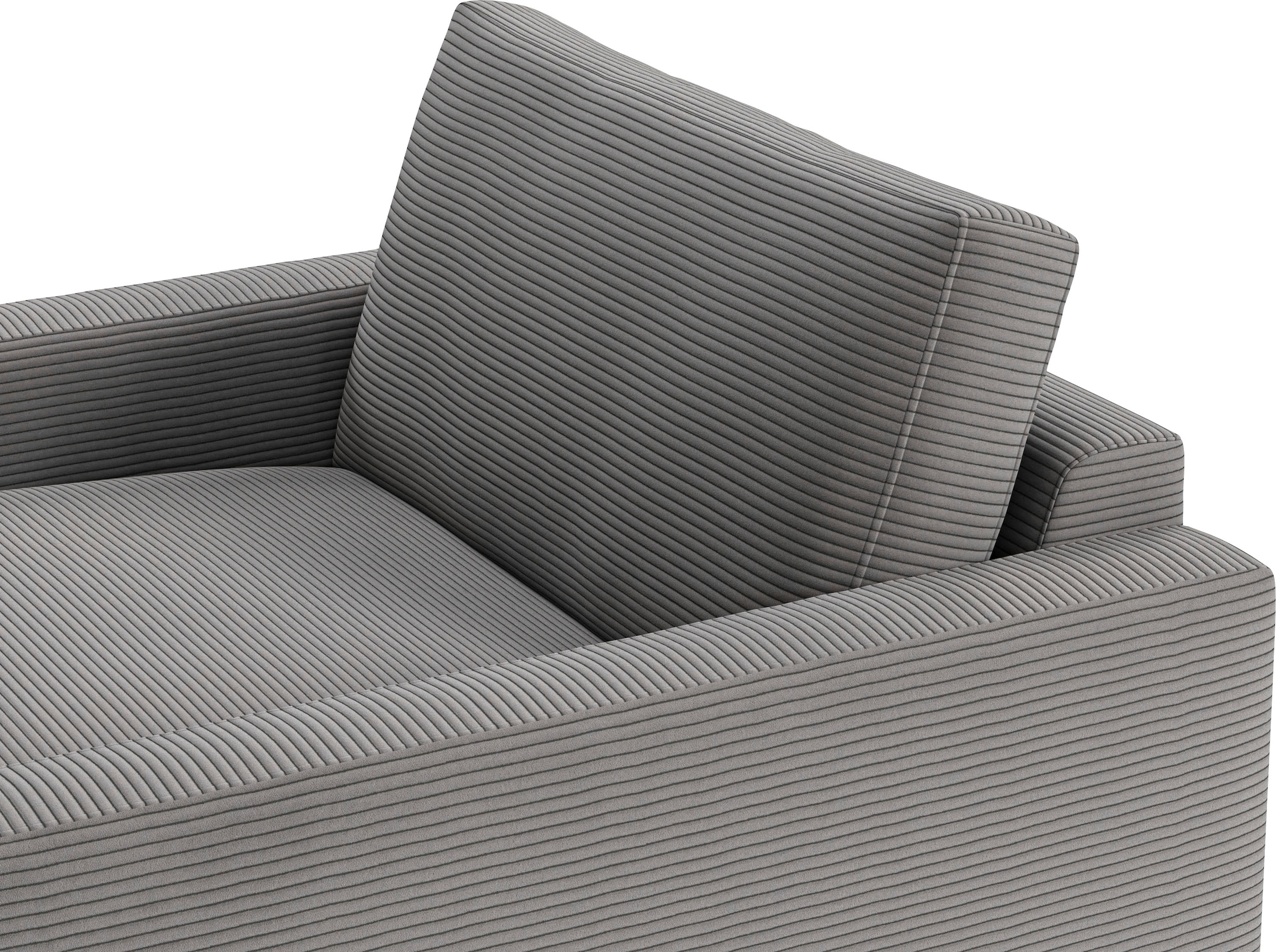 Home affaire Chaise longue »Downtown Loungemöbel zum Relaxen, B/T/H: 132/170/84 cm« aussi en bouclé, velours côtelé et Easy care - facile à nettoyer à l'eau,