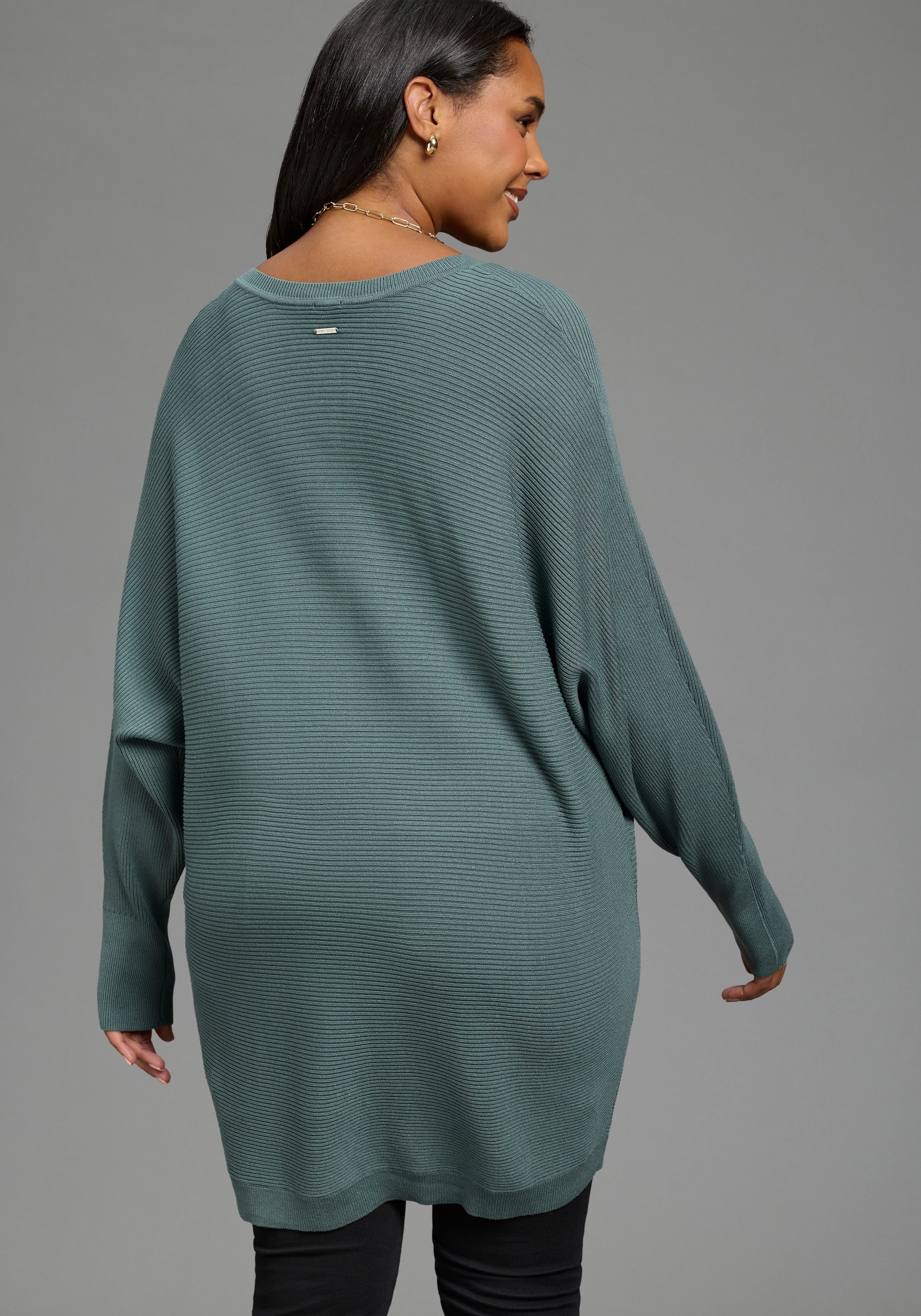 Laura Scott CURVE Pull en tricot »Grosse Grössen« en tricot côtelé, coupe décontractée, aussi en grandes tailles