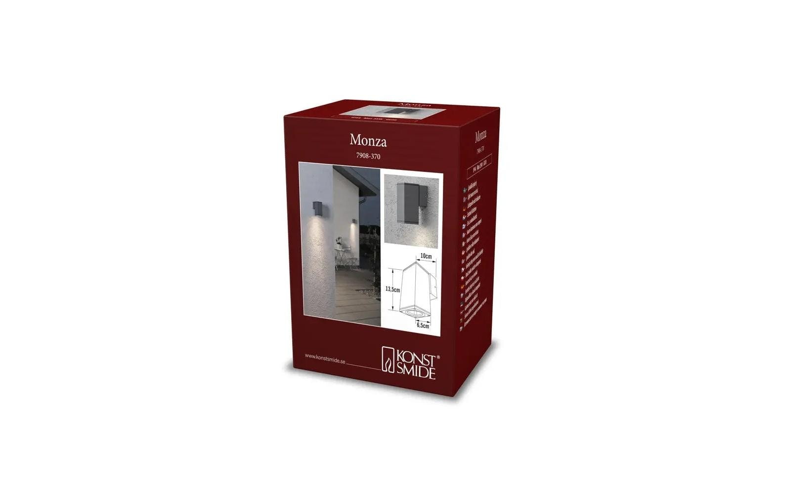 KONSTSMIDE Lampe murale »Konstsmide Wandleuchte Monza lackiertes Alu« blanc chaud
