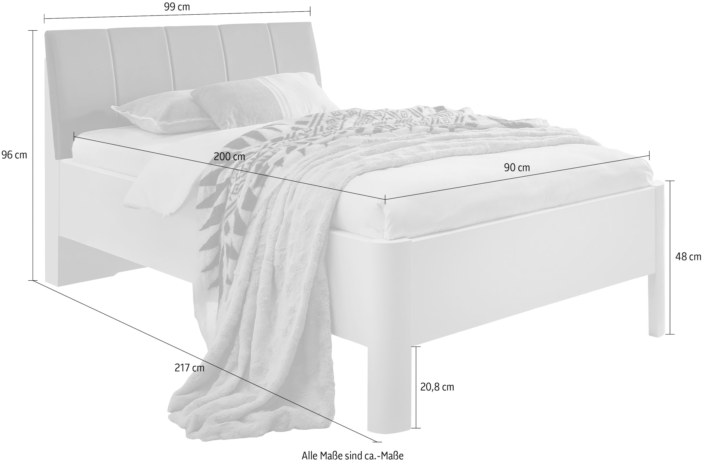 WIEMANN Polsterbett »Bern« 4-fach Liegehöhenverstellung